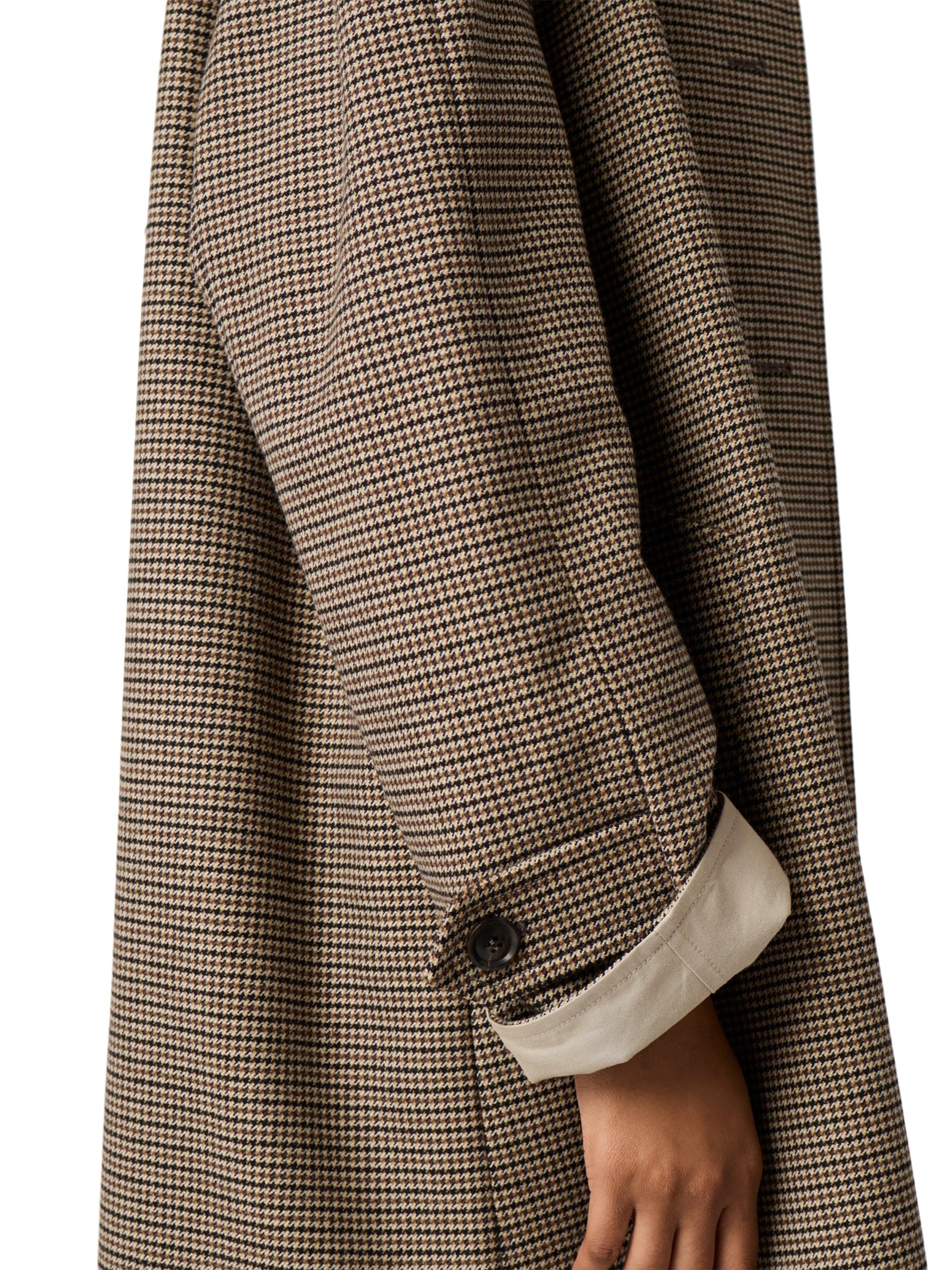 Miu Miu Reversible Single-Breasted Twill and Houndstooth Check