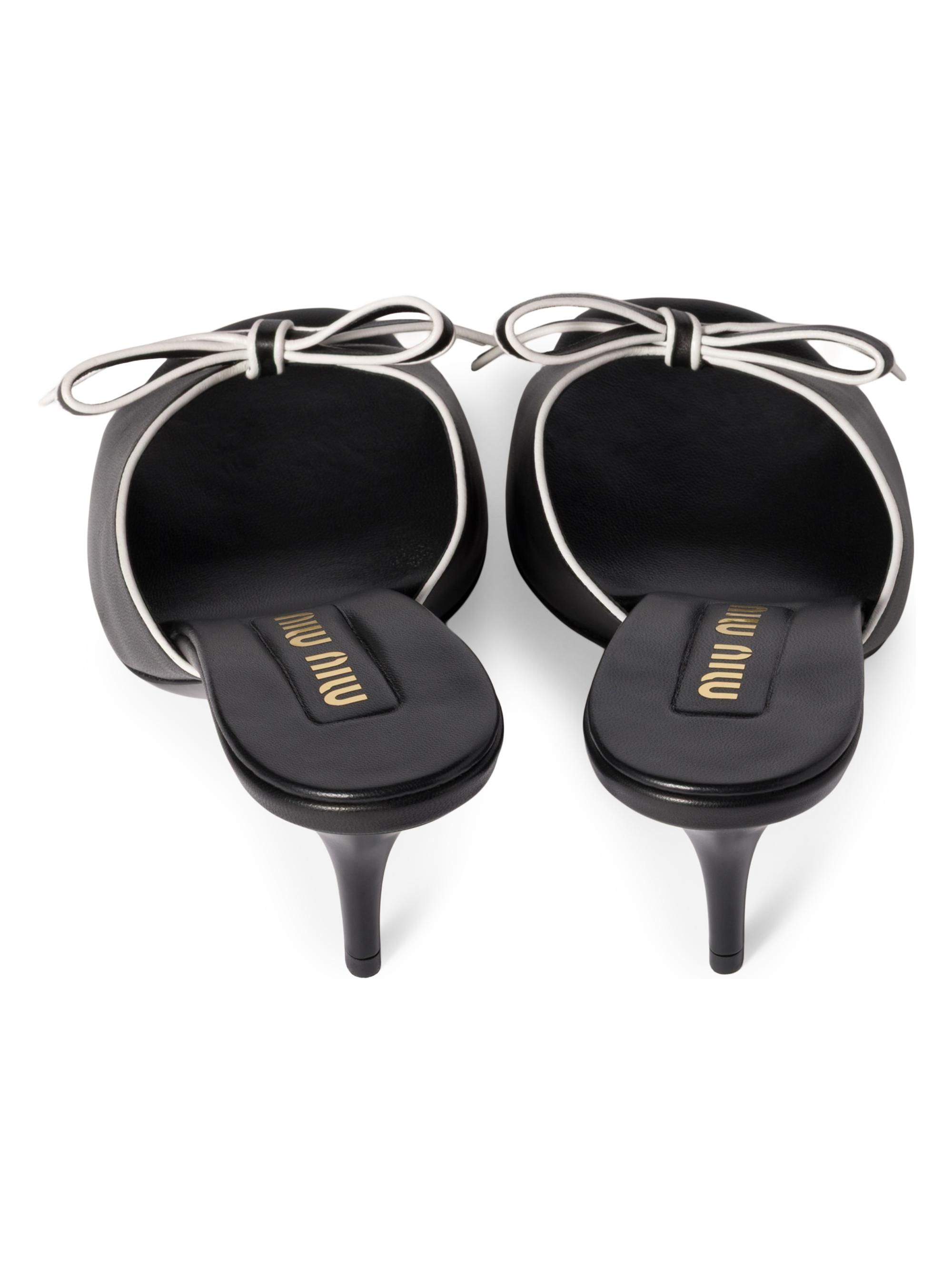 Miu Miu Nappa Leather Bow Mules | Saks Fifth Avenue