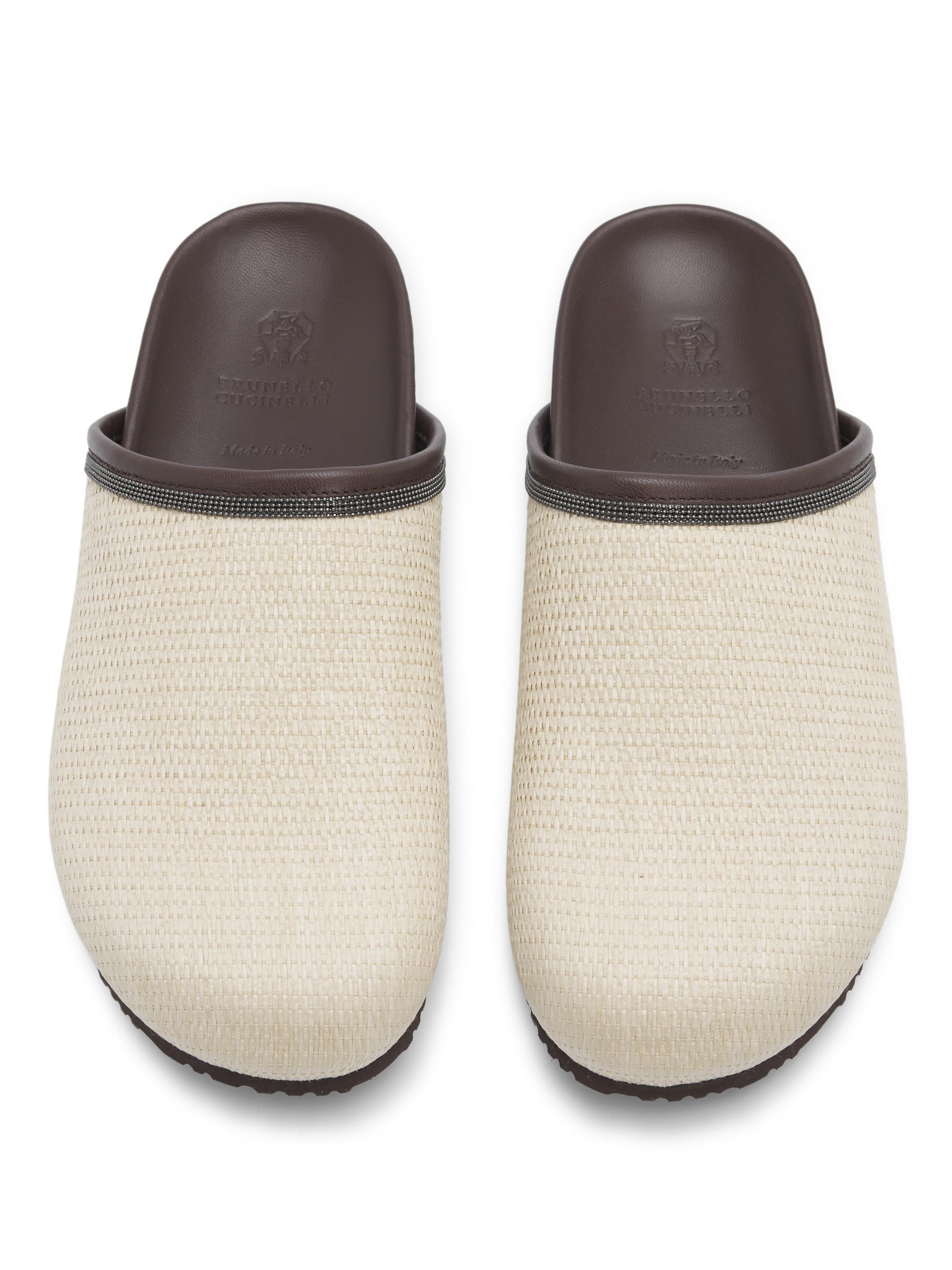 Brunello Cucinelli Micro Raffia Slippers | Saks Fifth Avenue