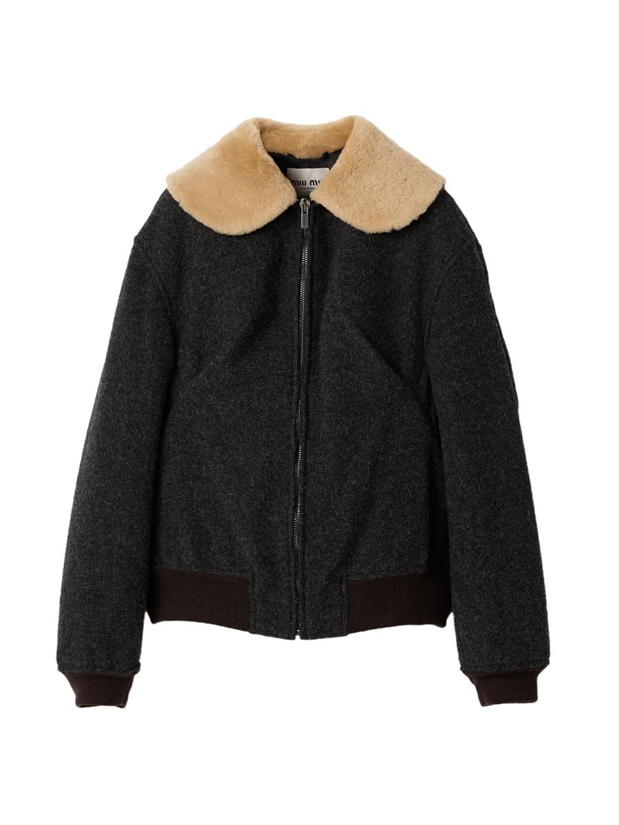 Miu Miu Shetland Wool Blouson Jacket | Saks Fifth Avenue