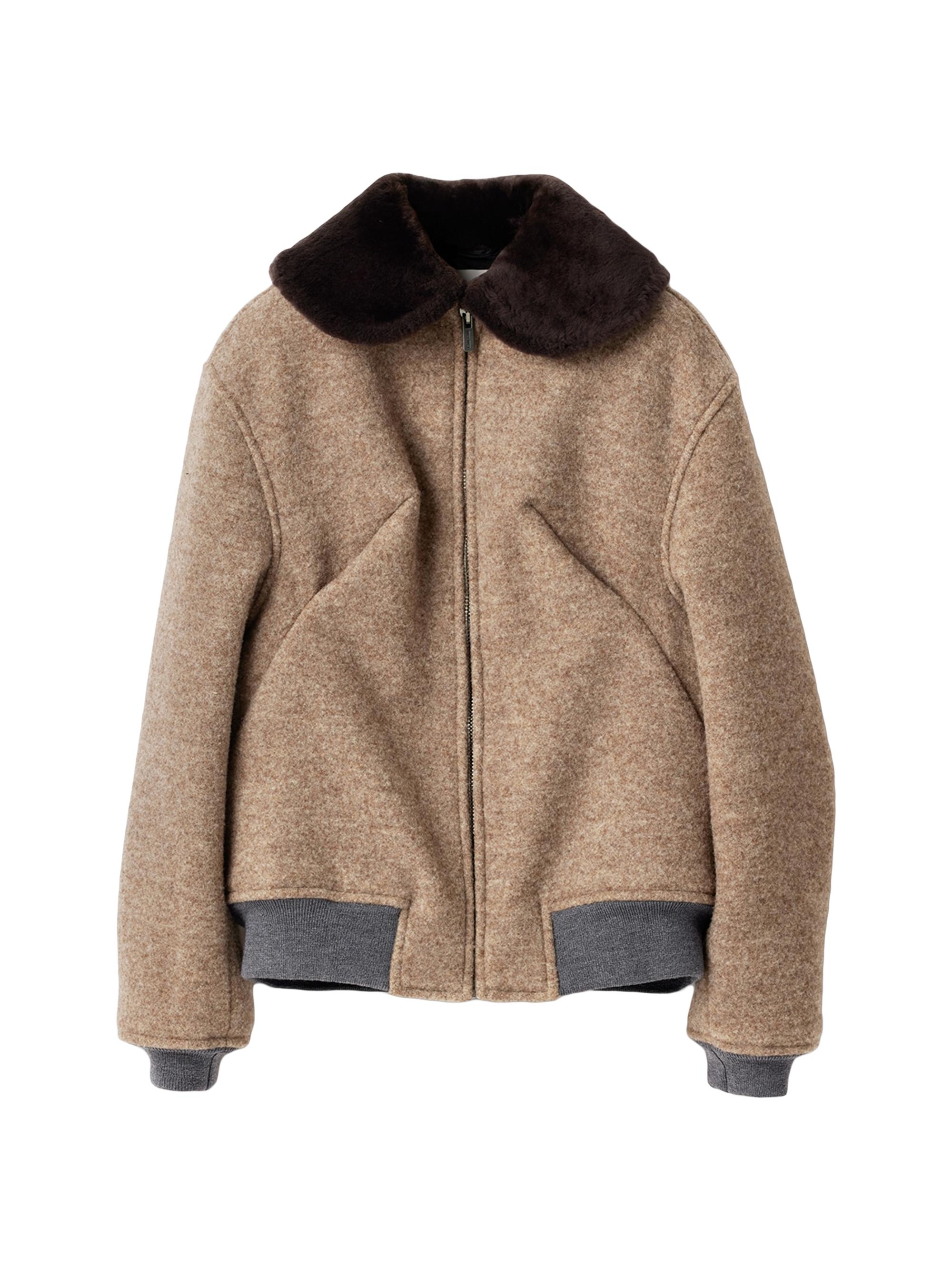 Miu Miu Women's Shetland Wool Blouson Jacket - Beige Multi