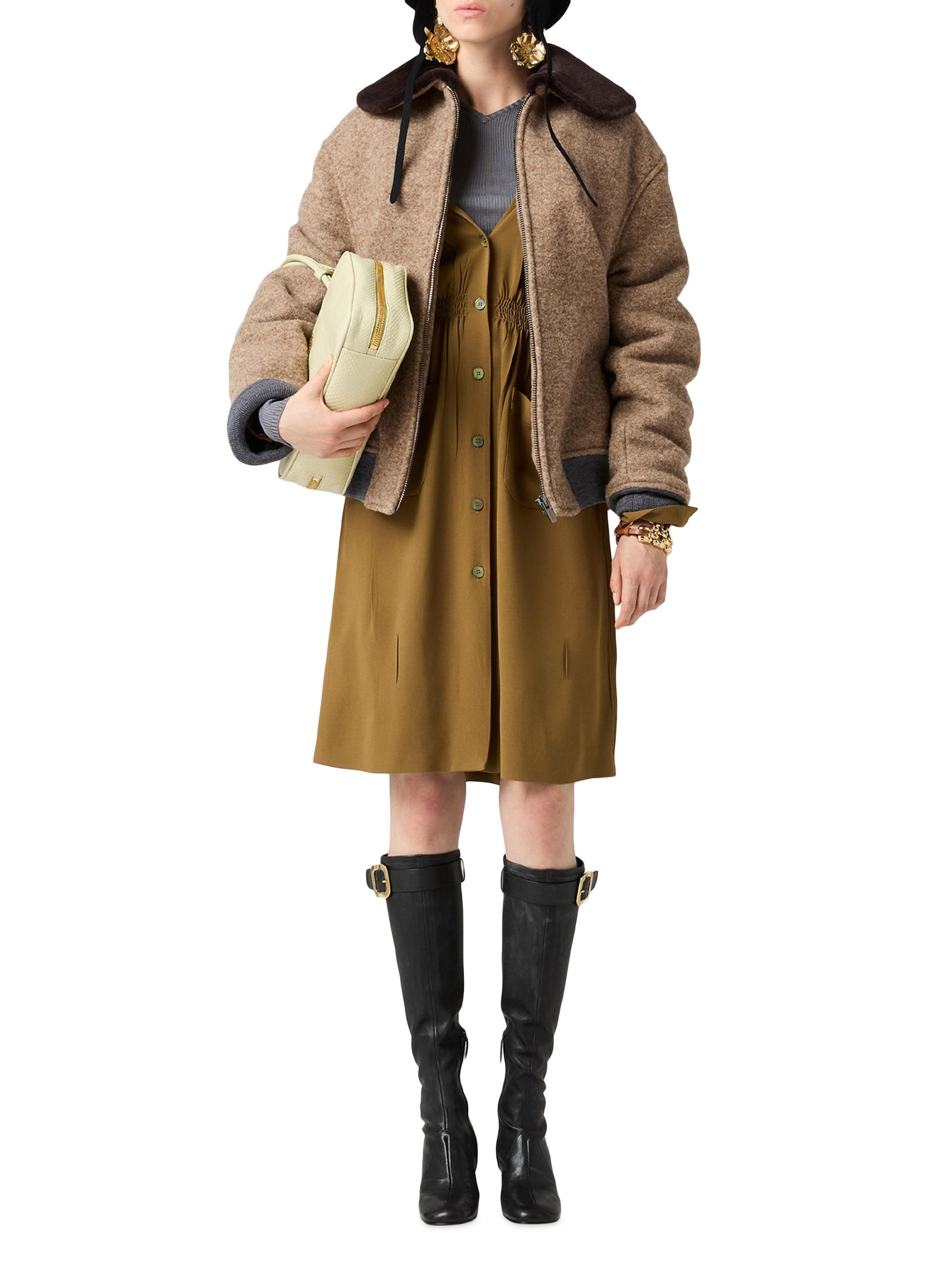 Miu Miu Shetland Wool Blouson Jacket | Saks Fifth Avenue