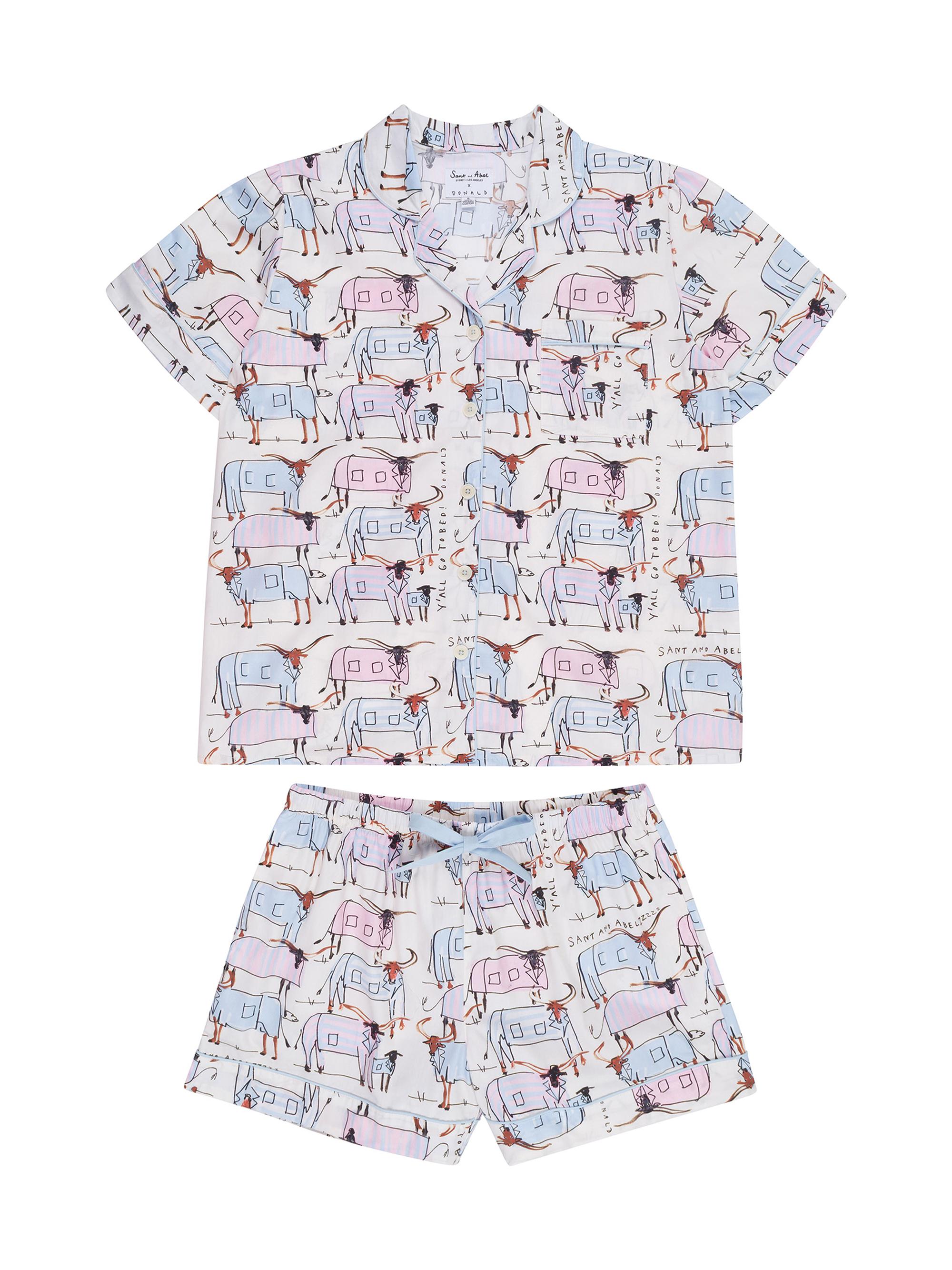 Sant and Abel Women's Drawbertson Longhorns Short Pajama Set - Longhorns