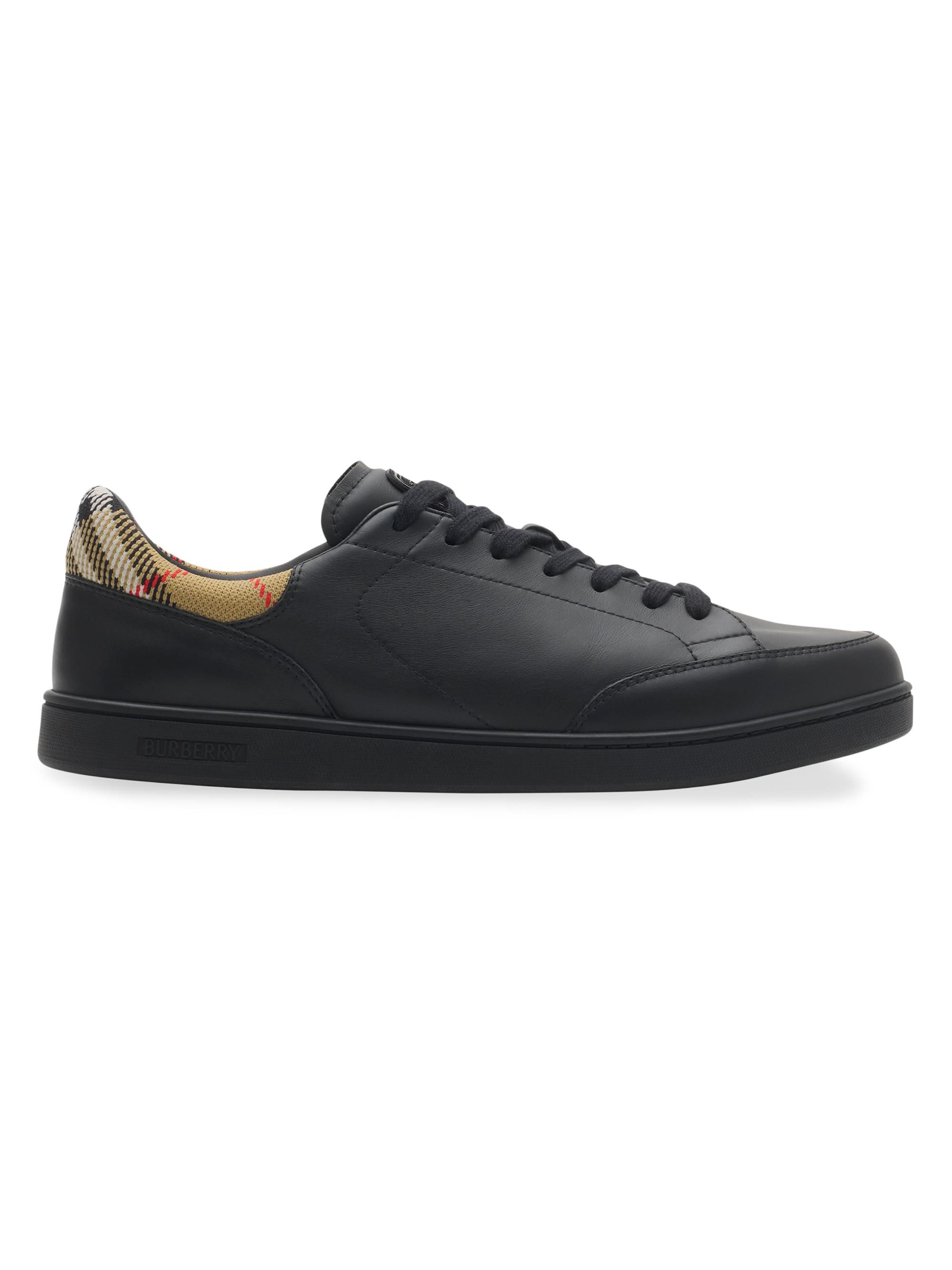 Burberry シューズ Burberry Albridge Check & Leather Low-Top Sneakers | Saks Fifth Avenue