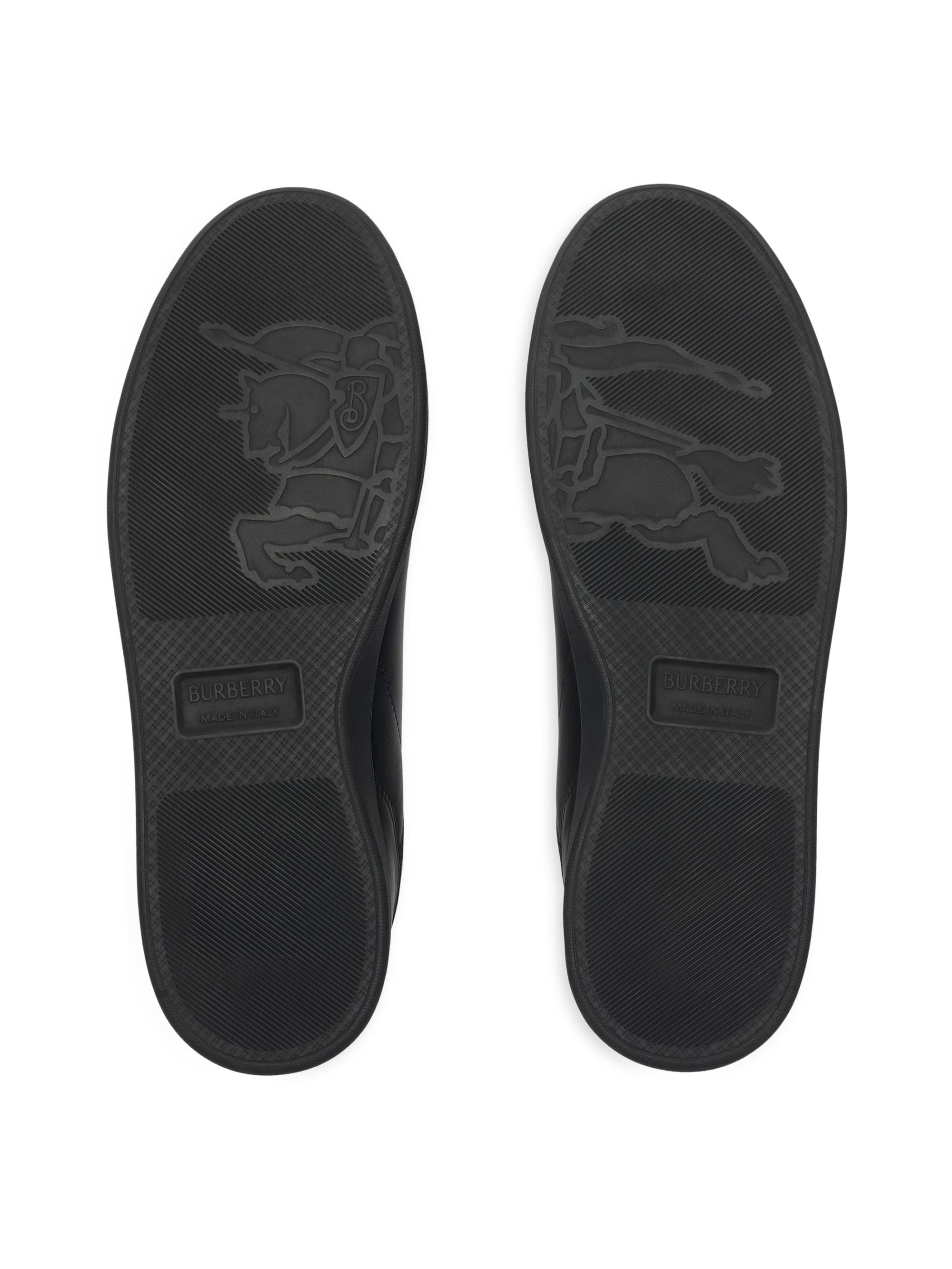Burberry Set Check-Trim Leather Low-Top Sneakers | Saks Fifth Avenue
