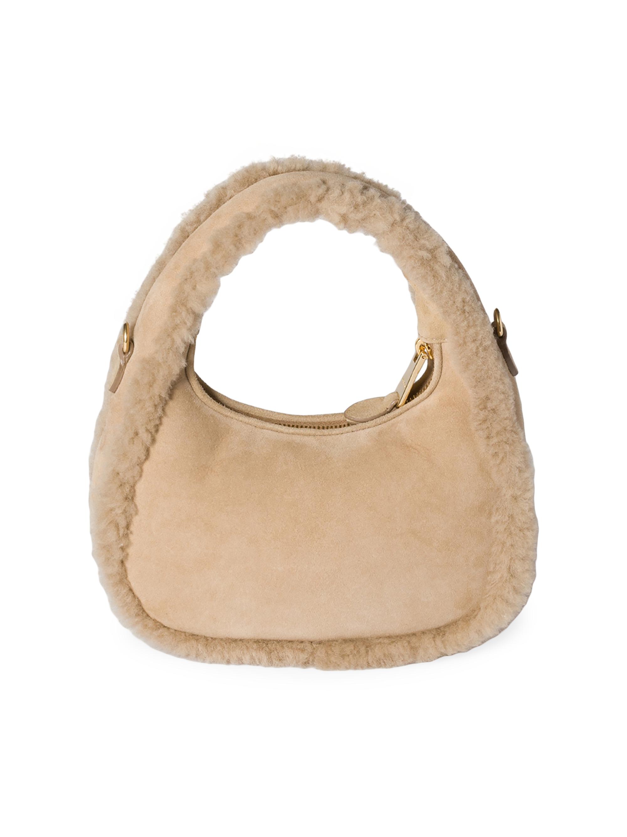 Miu Miu Wander Shearling Top Handle Bag | Saks Fifth Avenue