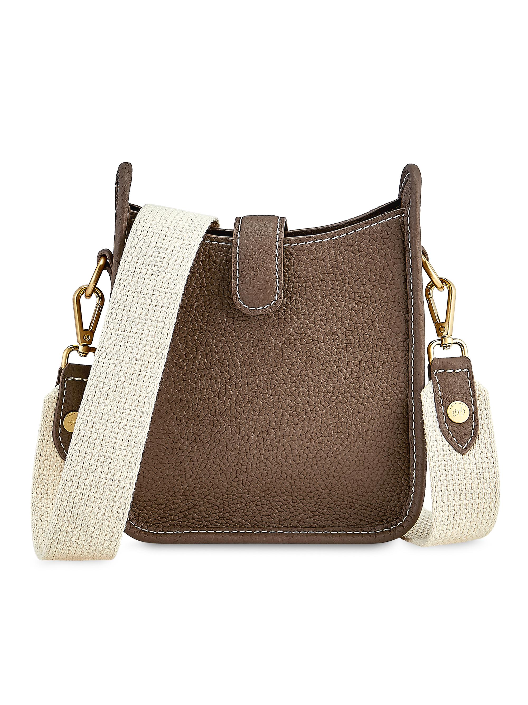 GiGi New York Women's Ellie Leather Crossbody Bag - Taupe