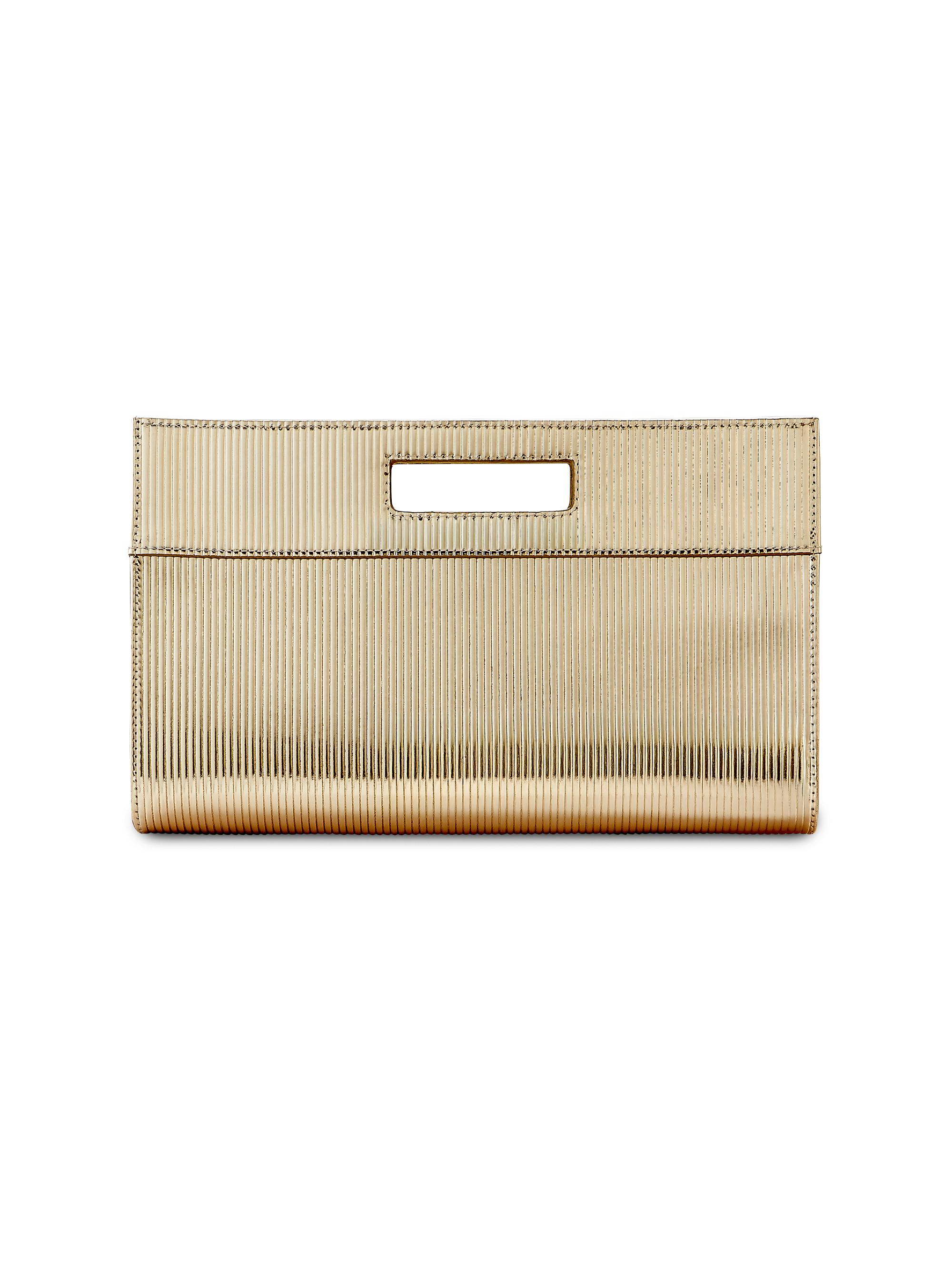 GiGi New York Women's Remy Clutch - Gold Metallic