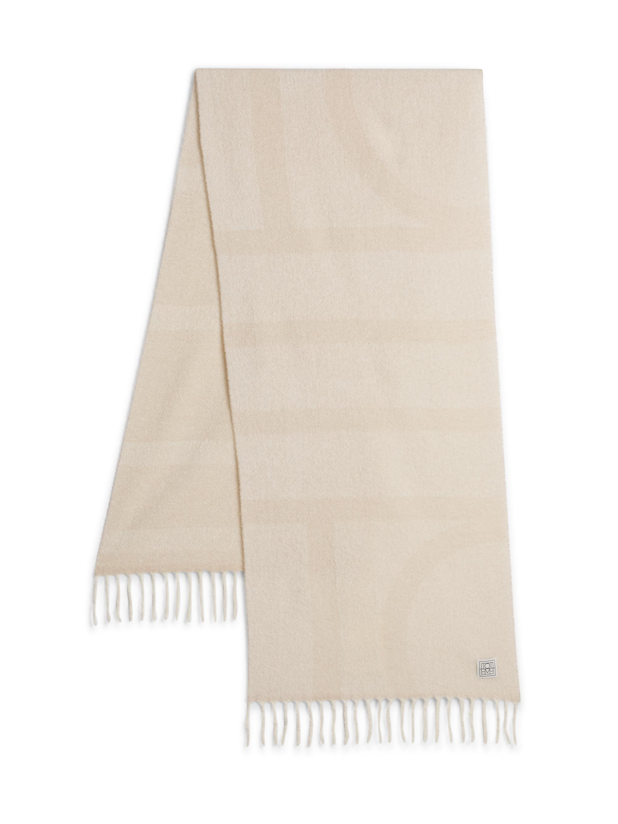 Toteme Women's Monogram Jacquard Alpaca-Blend Scarf - Ecru White