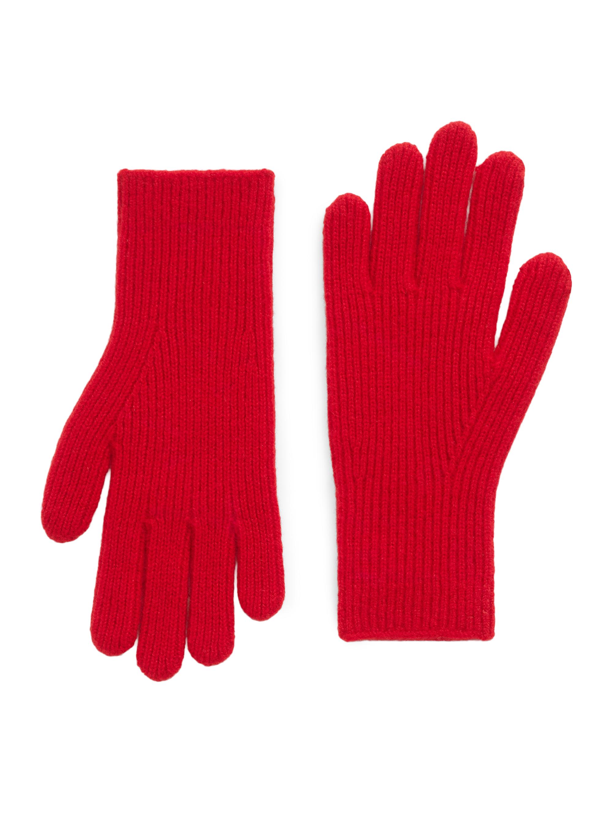 Toteme Women's Rib-Knit Cashmere Gloves - Poppy