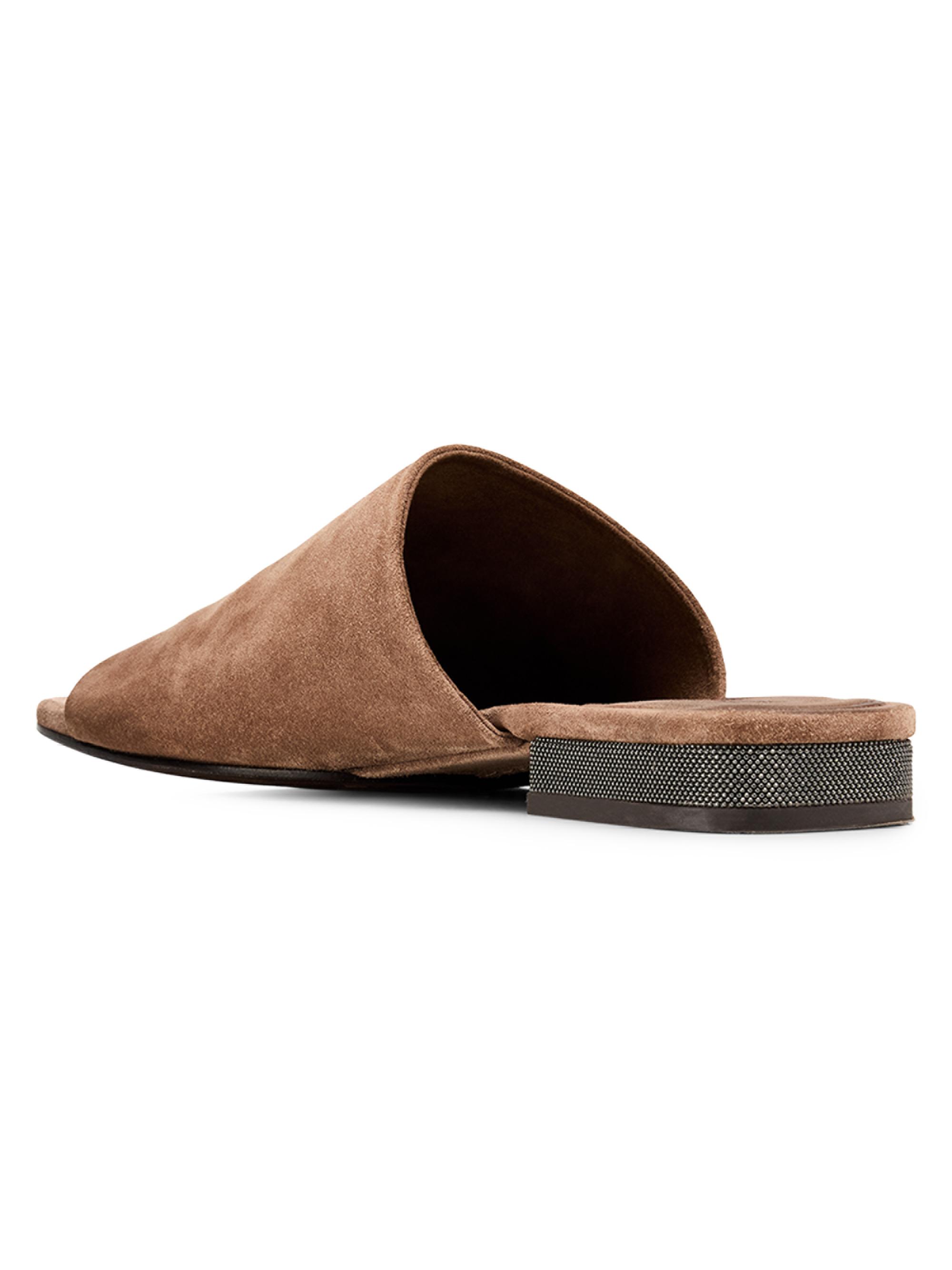 Brunello Cucinelli Monili 20MM Suede Mules | Saks Fifth Avenue
