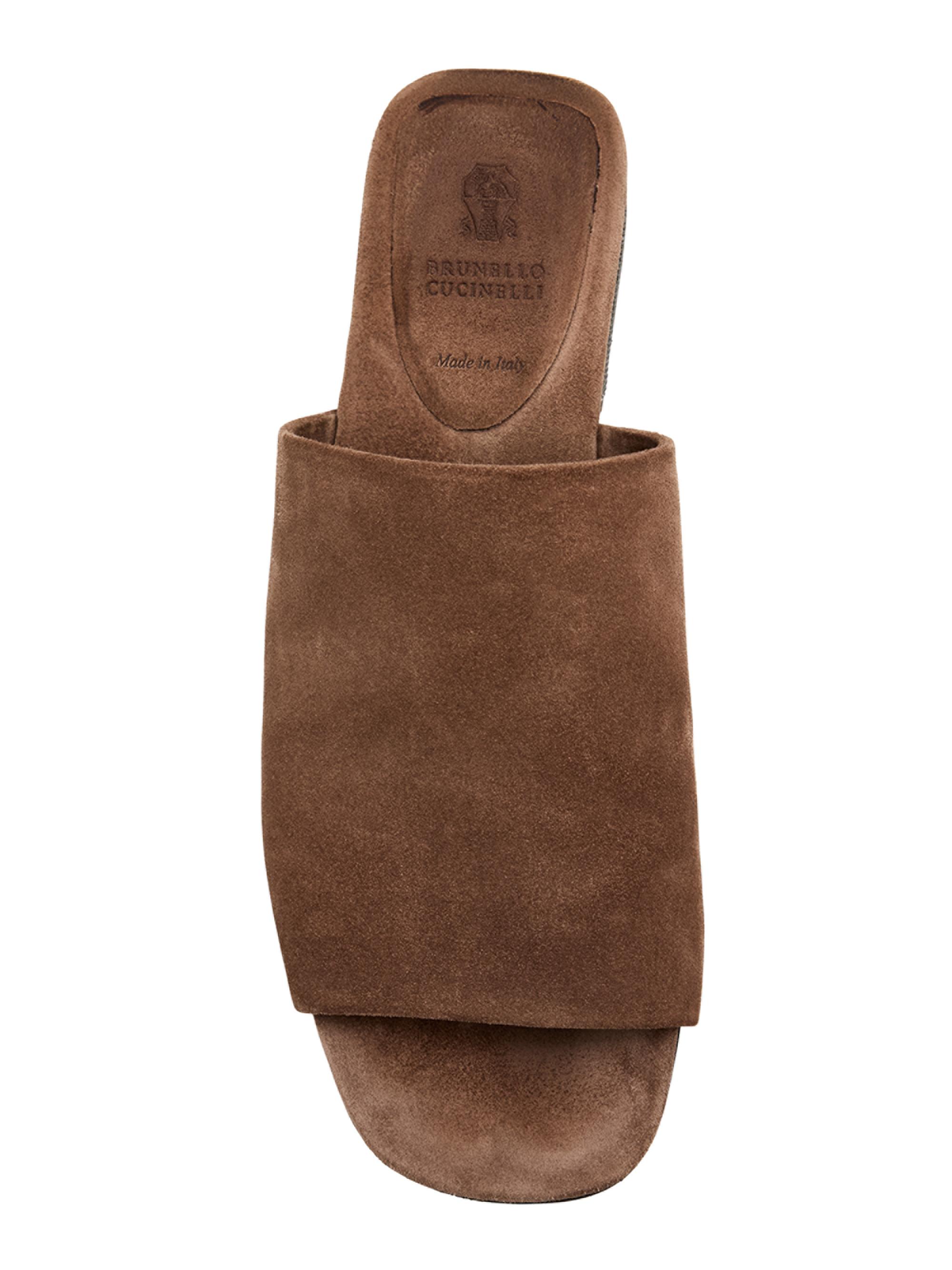 Brunello Cucinelli Monili 20MM Suede Mules | Saks Fifth Avenue