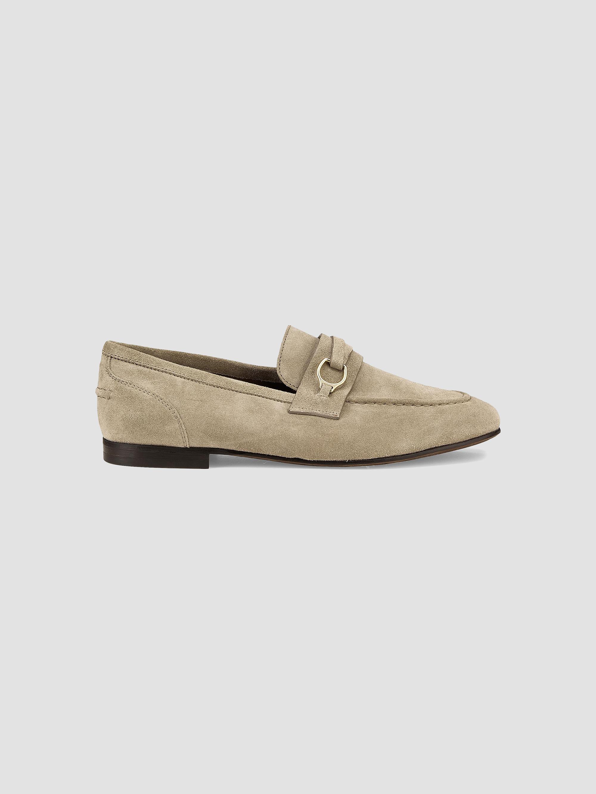 Brunello Cucinelli Women's Horsebit-Detail Suede Loafers - Ice | Thumbnail 7