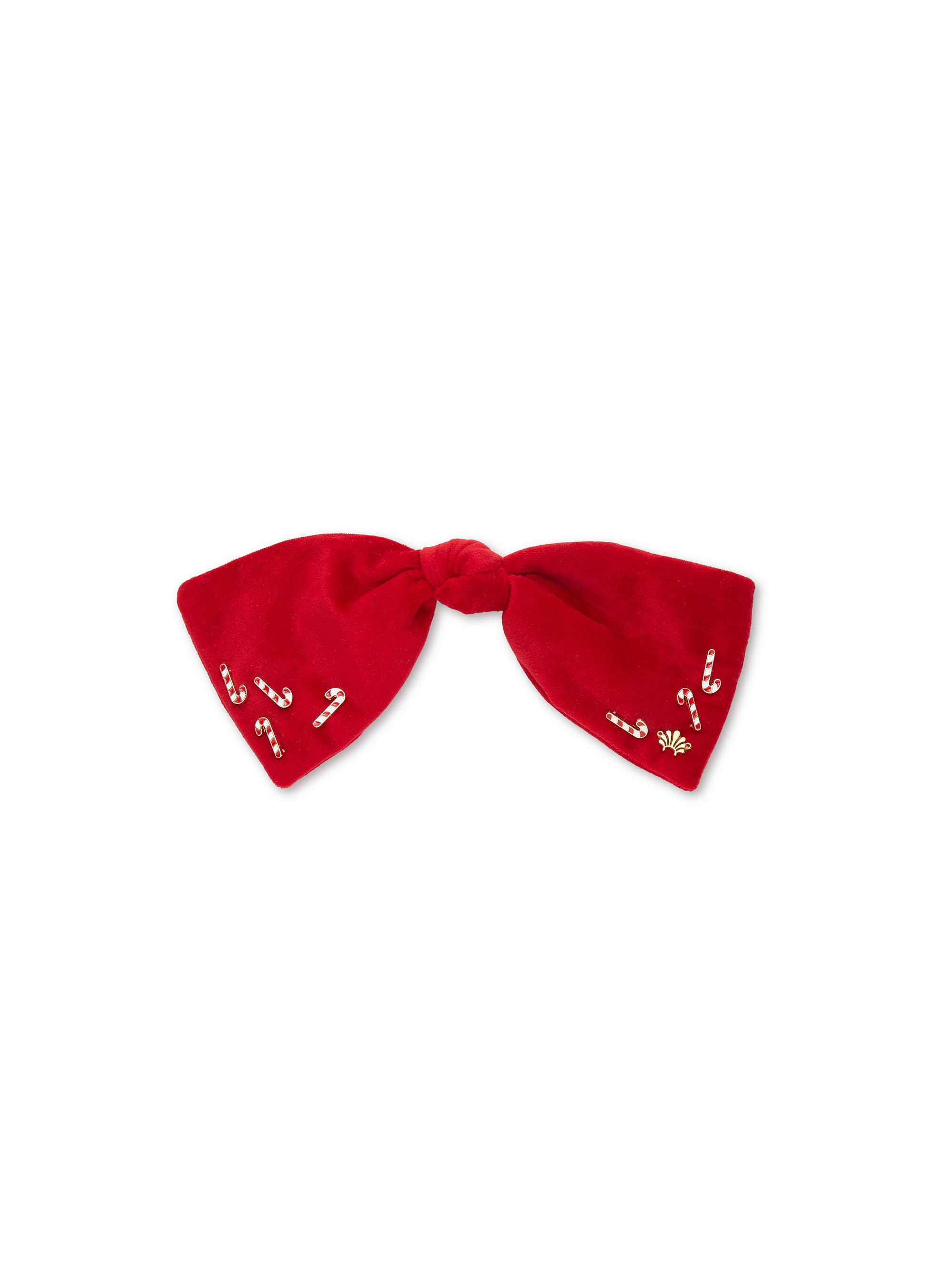 Lele Sadoughi Women's Paloma Candy Cane Bow Barrette - Candy