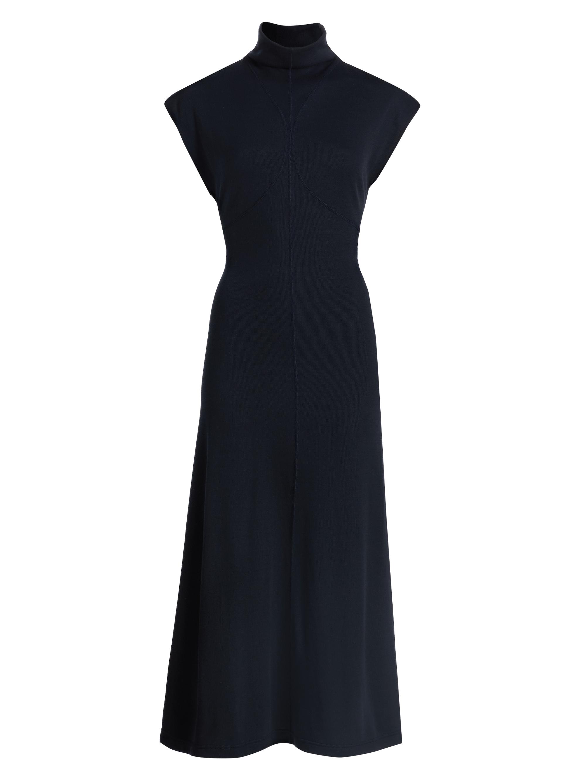 Proenza Schouler White Label Women's Brea Brushed Rib-Knit Midi-Dress - Navy