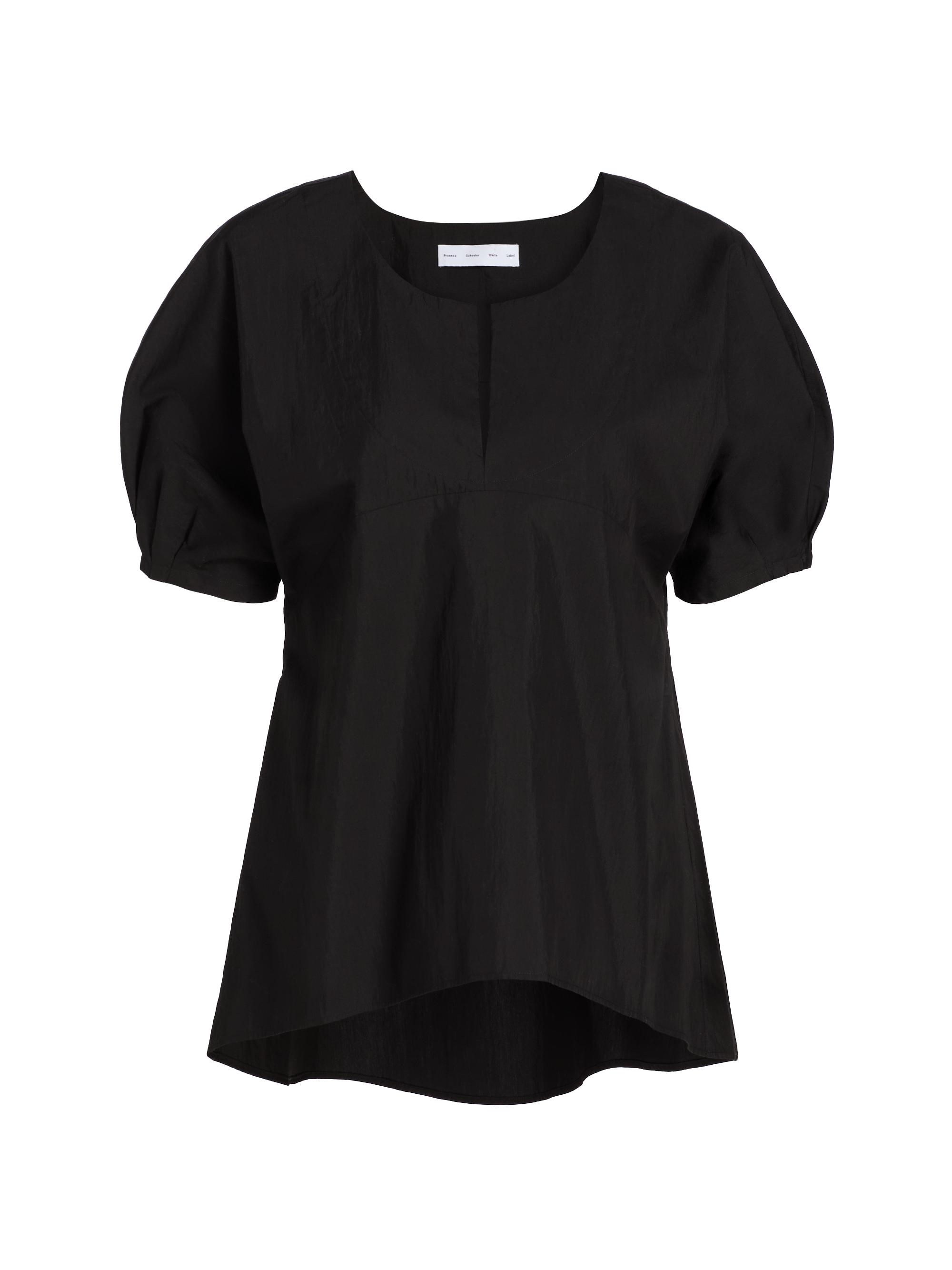 Proenza Schouler White Label Women's Tia Split Neck Cotton-Blend Top - Black