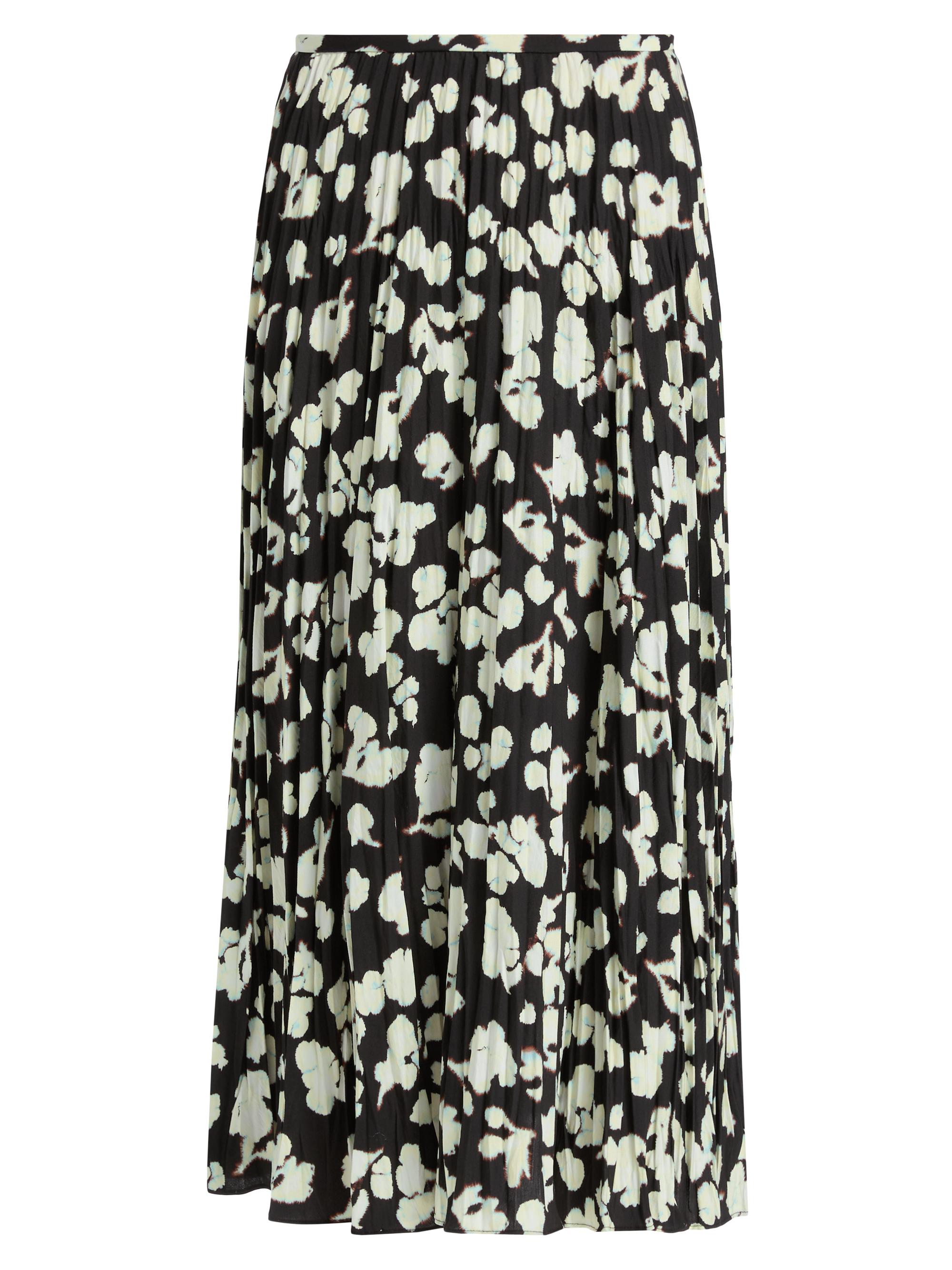 Proenza Schouler White Label Women's Runa Twill A-Line Midi-Skirt - Black Floral