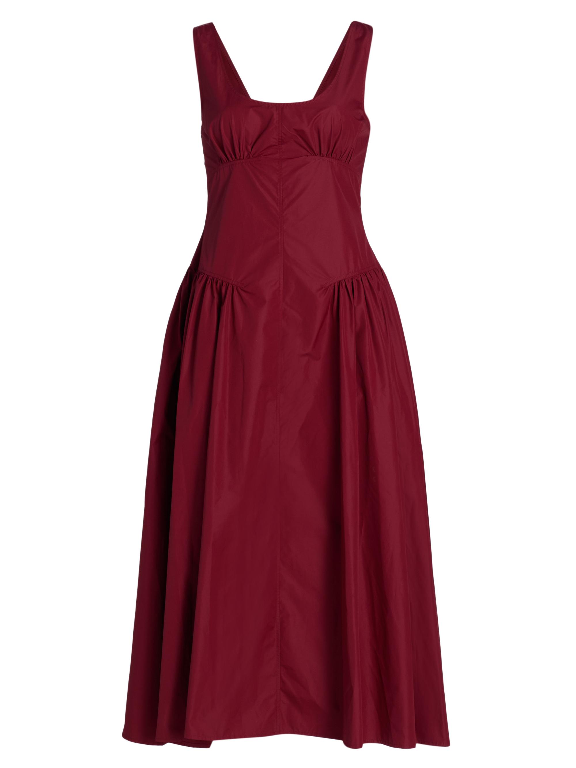 Proenza Schouler White Label Women's Kendall Cotton-Blend Midi-Dress - Claret