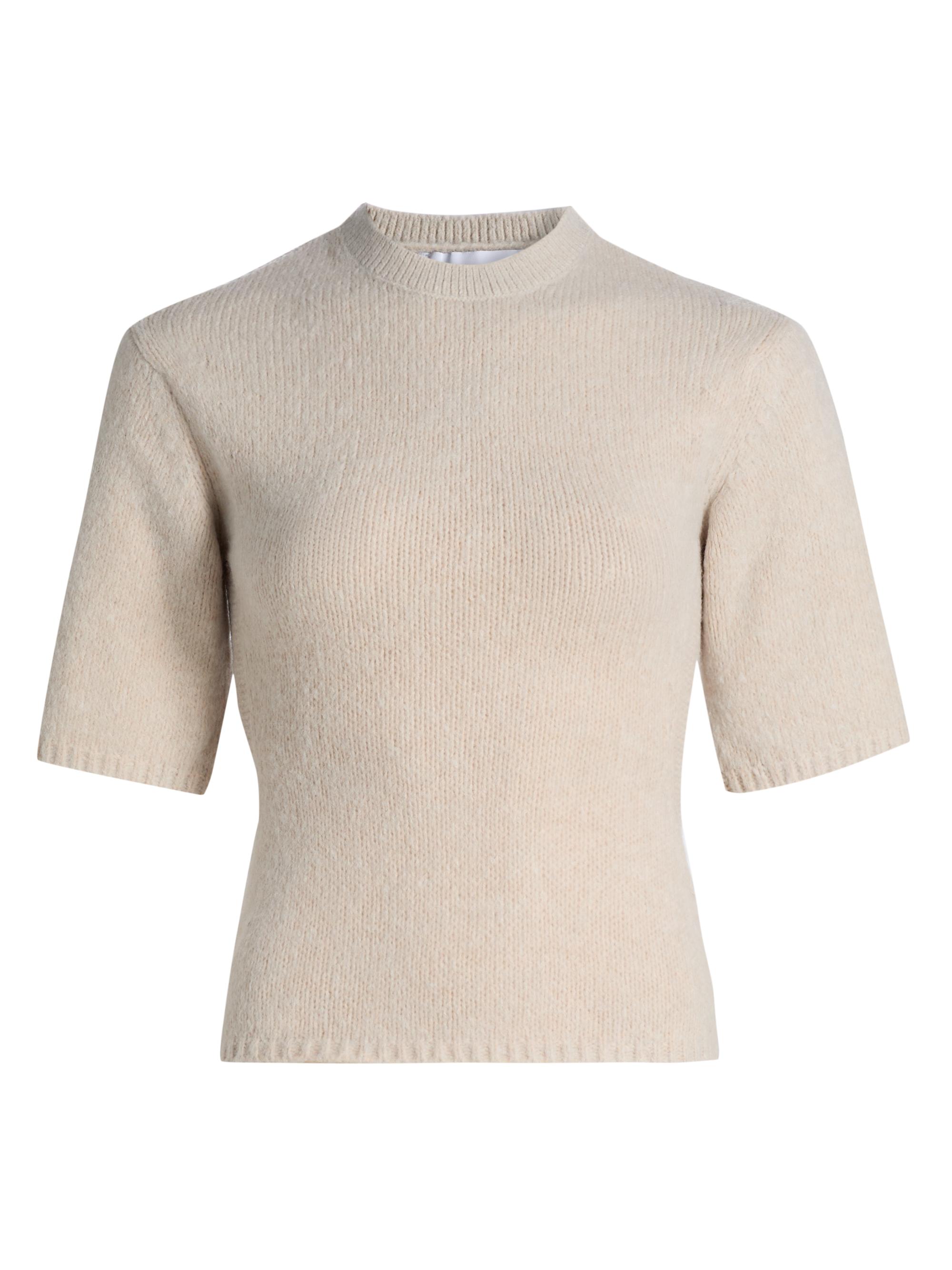 Proenza Schouler White Label Women's Dana Short-Sleeve Sweater - Off White
