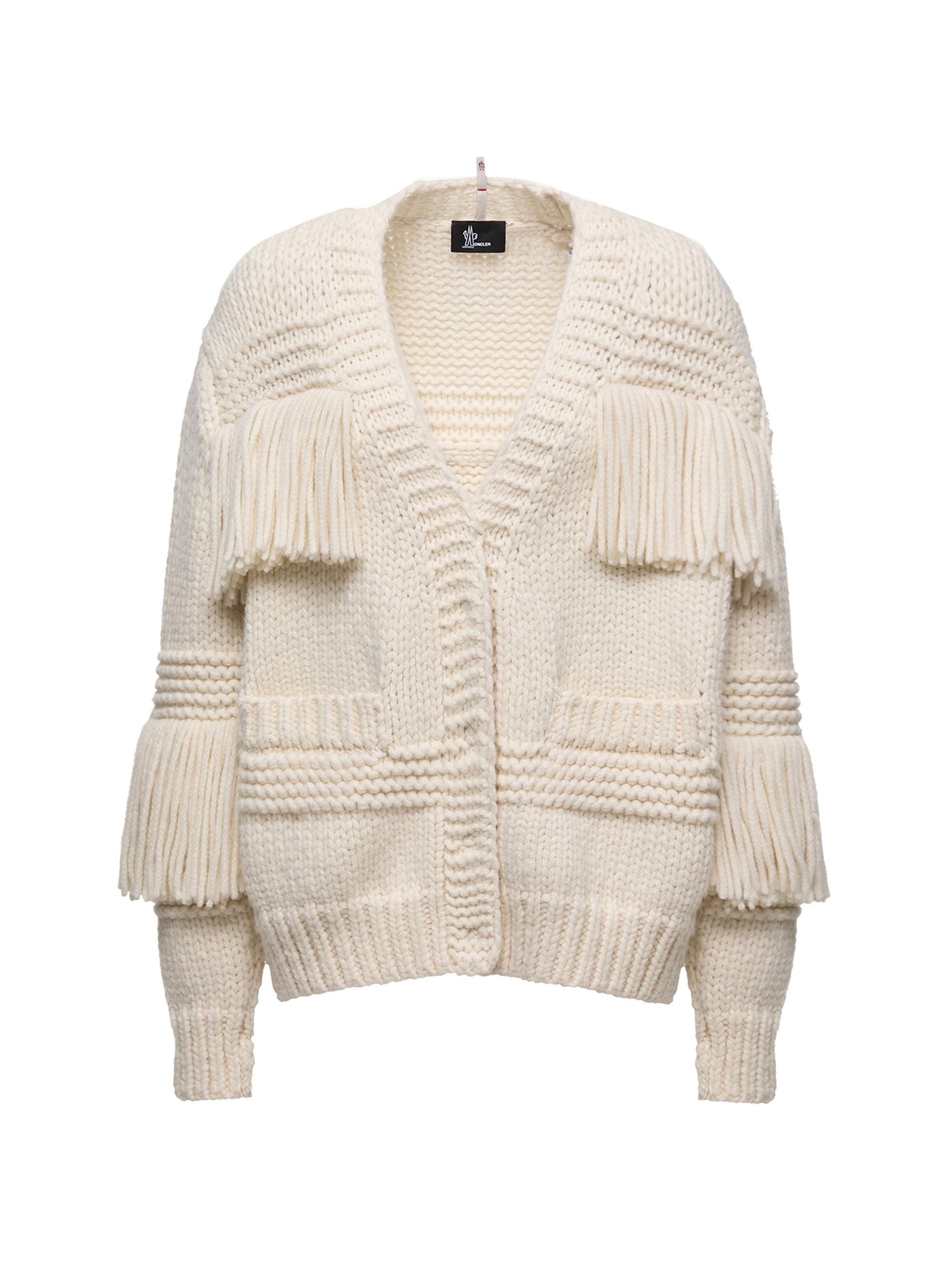 Moncler Grenoble Women's Cardigan in Wool Blend - White