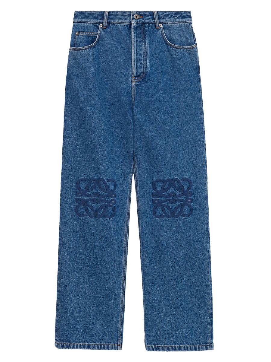LOEWE Anagram-Embroidered Baggy Jeans | Saks Fifth Avenue