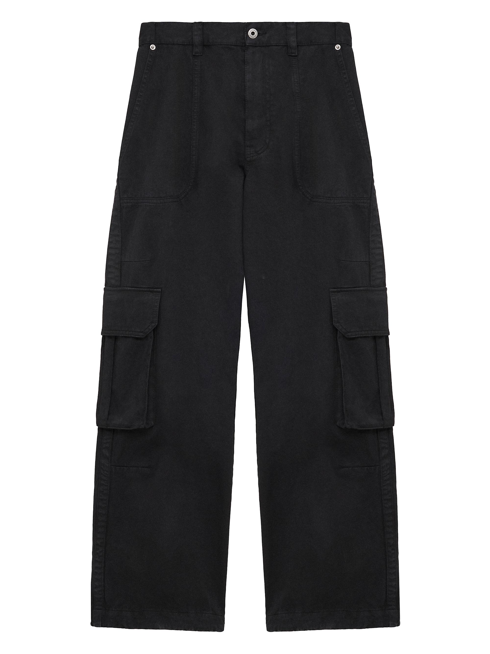 LOEWE Men's Cotton Cargo Trousers - Black