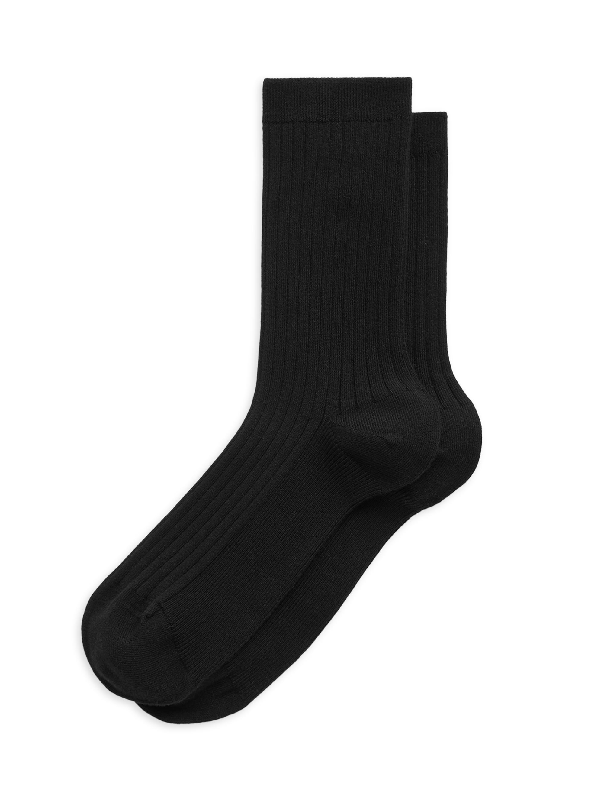 Toteme Women's 2-Pack Rib-Knit Socks - Black