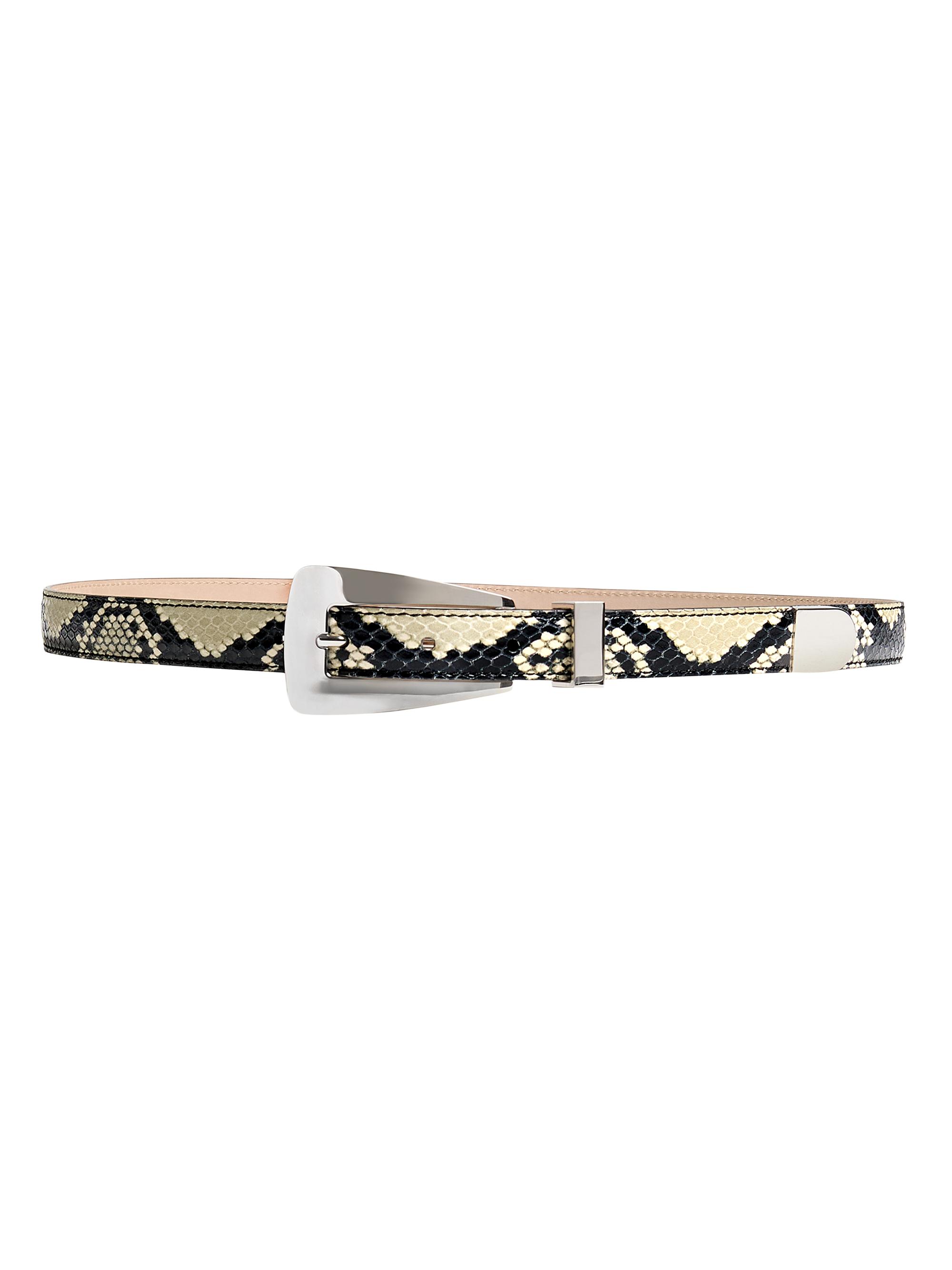 Khaite Women's 25MM Lucca Snake-Embossed Leather Belt - Natural