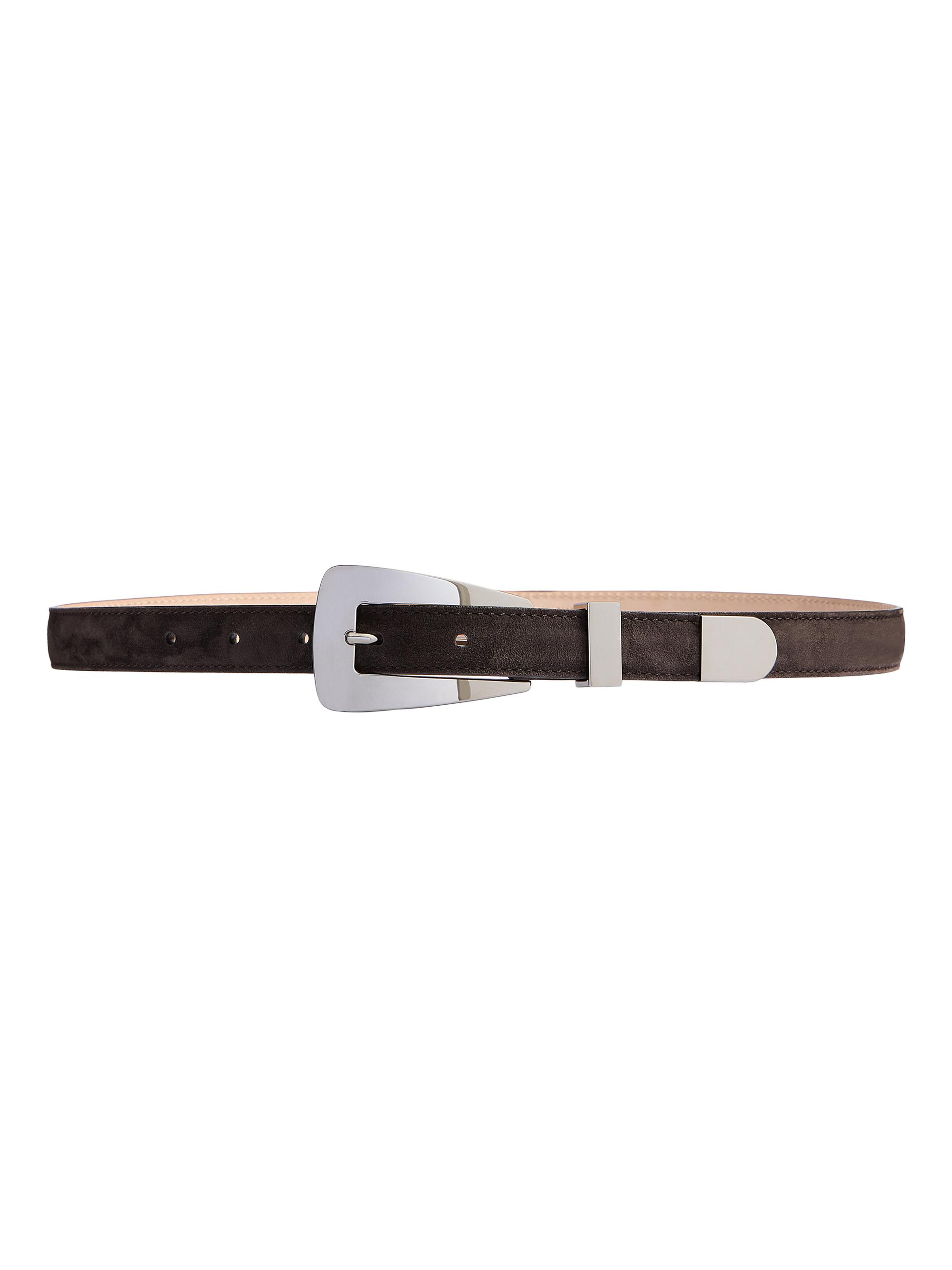 Khaite Women's 25MM Lucca Leather Belt - Dark Brown
