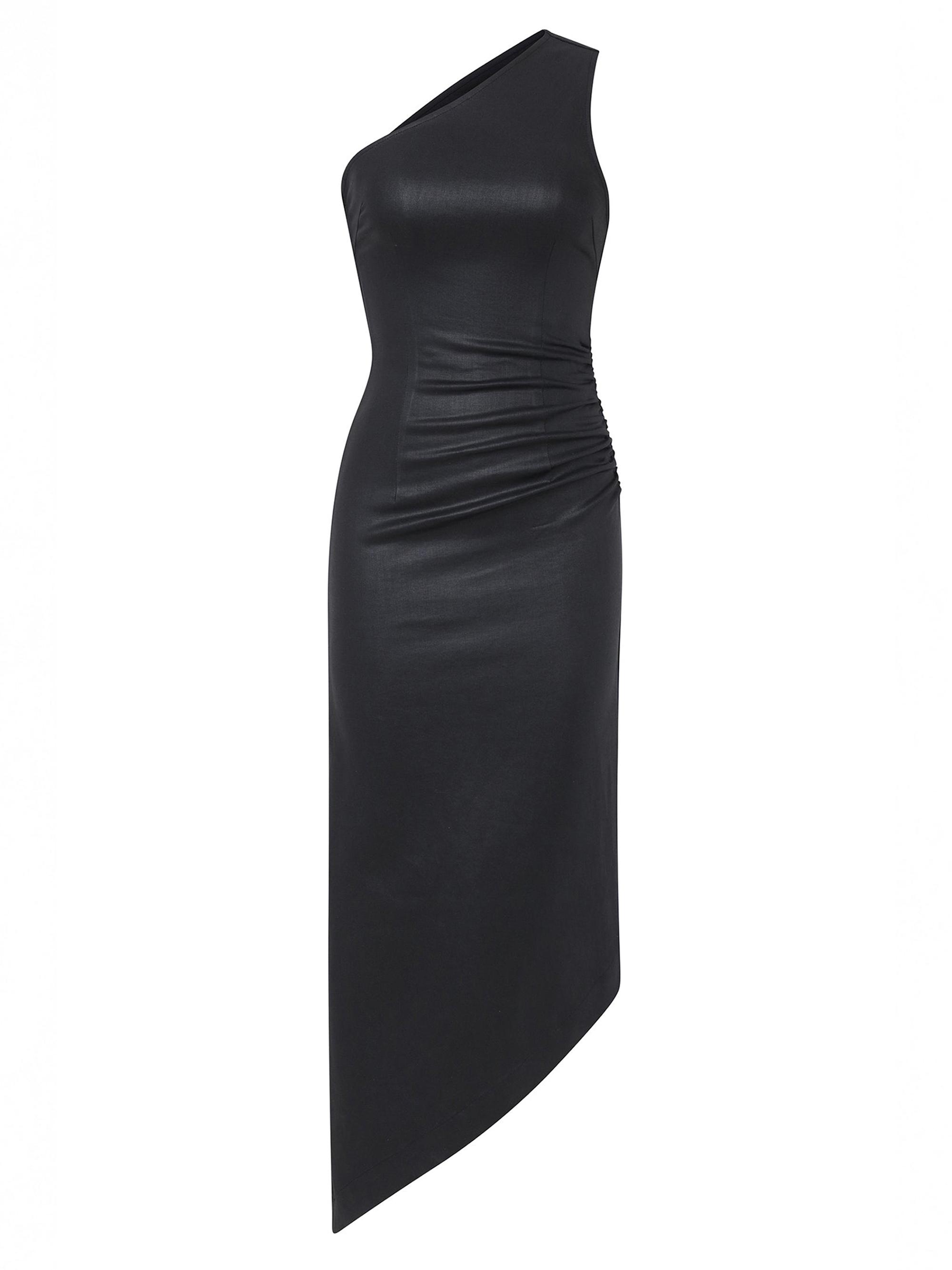 DL1961 Women's Esme Coated Midi Dress - Black Coated