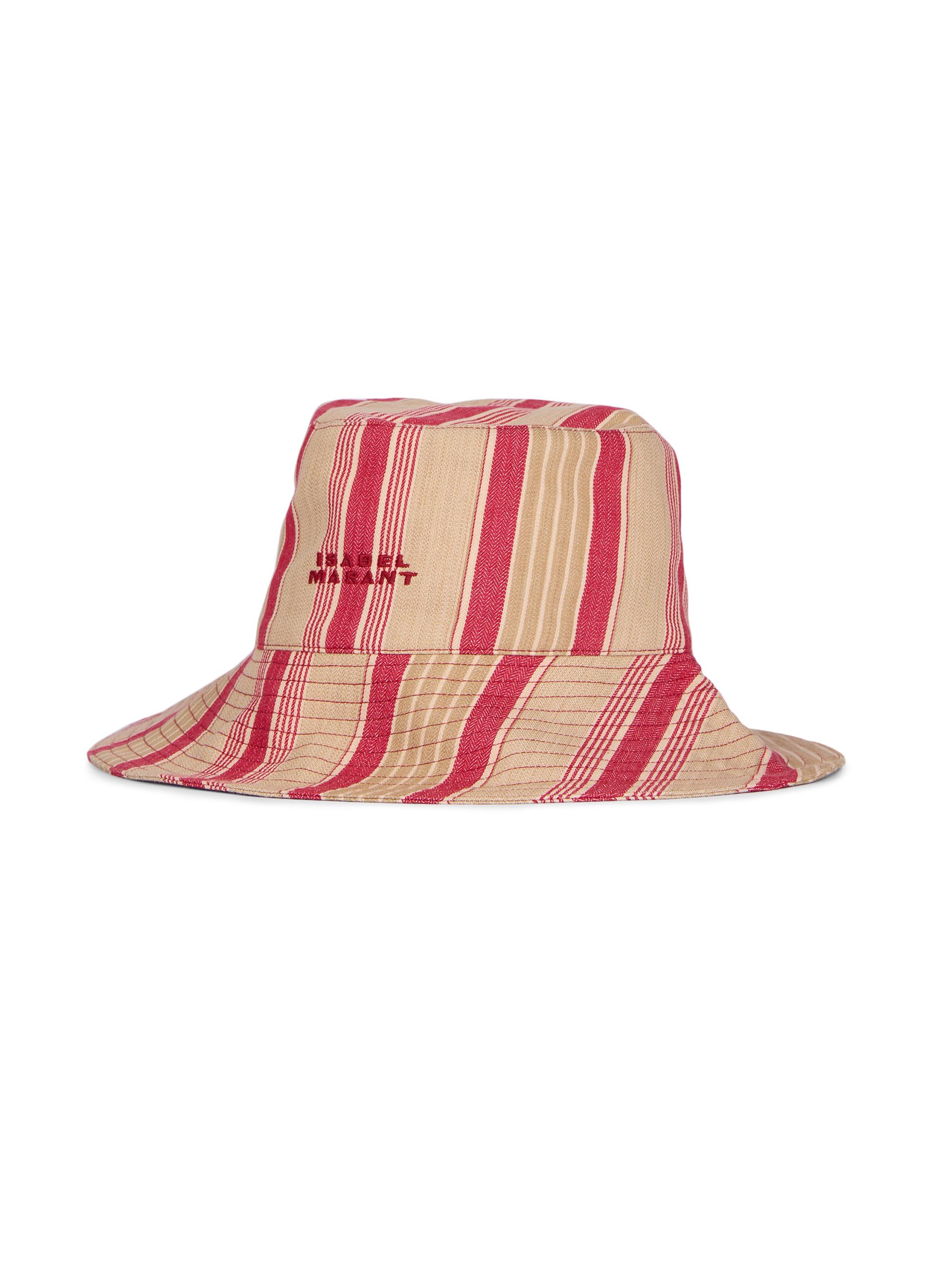Isabel Marant Women's Shaelyn Herringbone Cotton Bucket Hat - Red