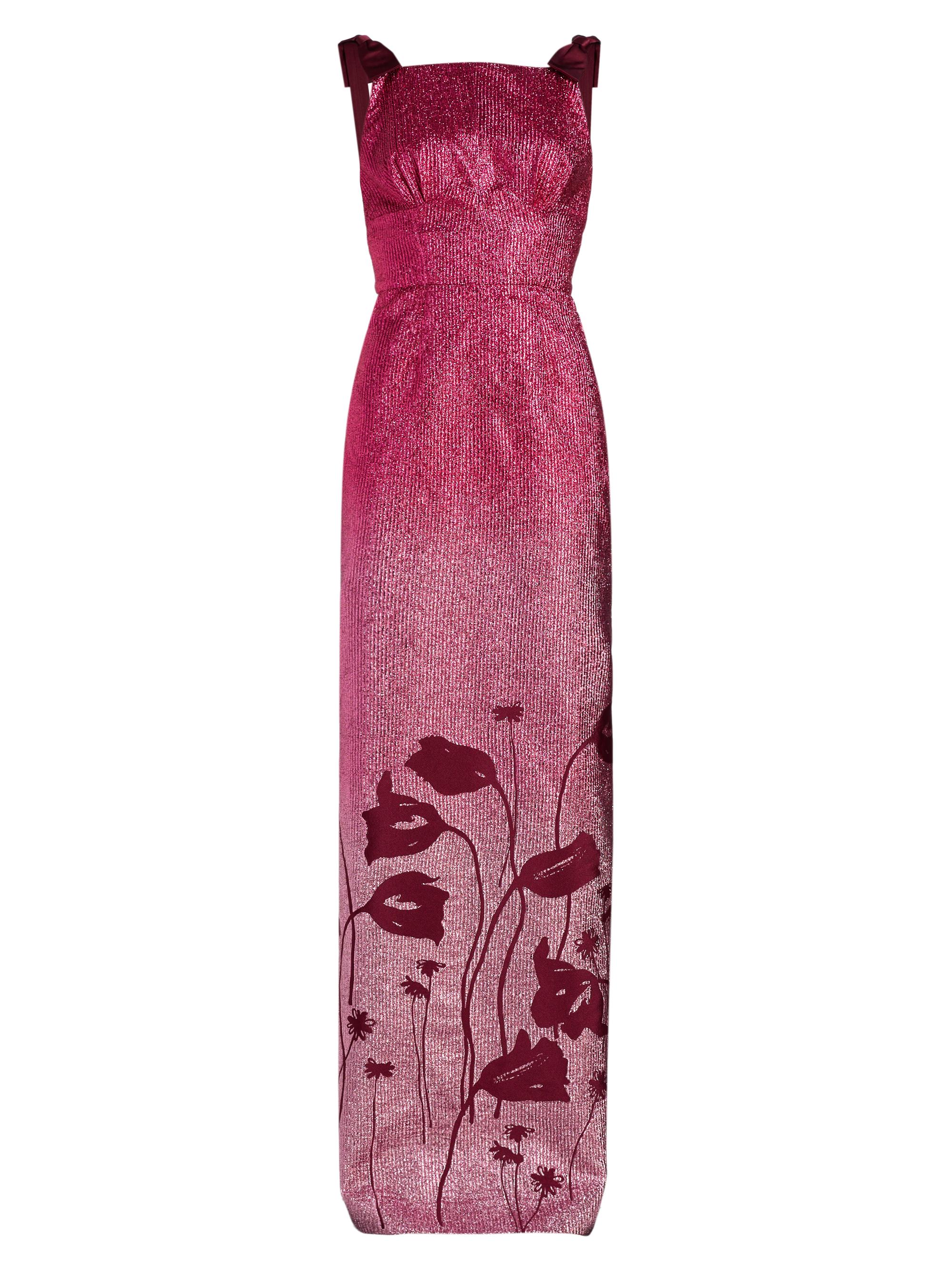 Markarian Women's Solange Floral Metallic Ombre Column Gown - Pink