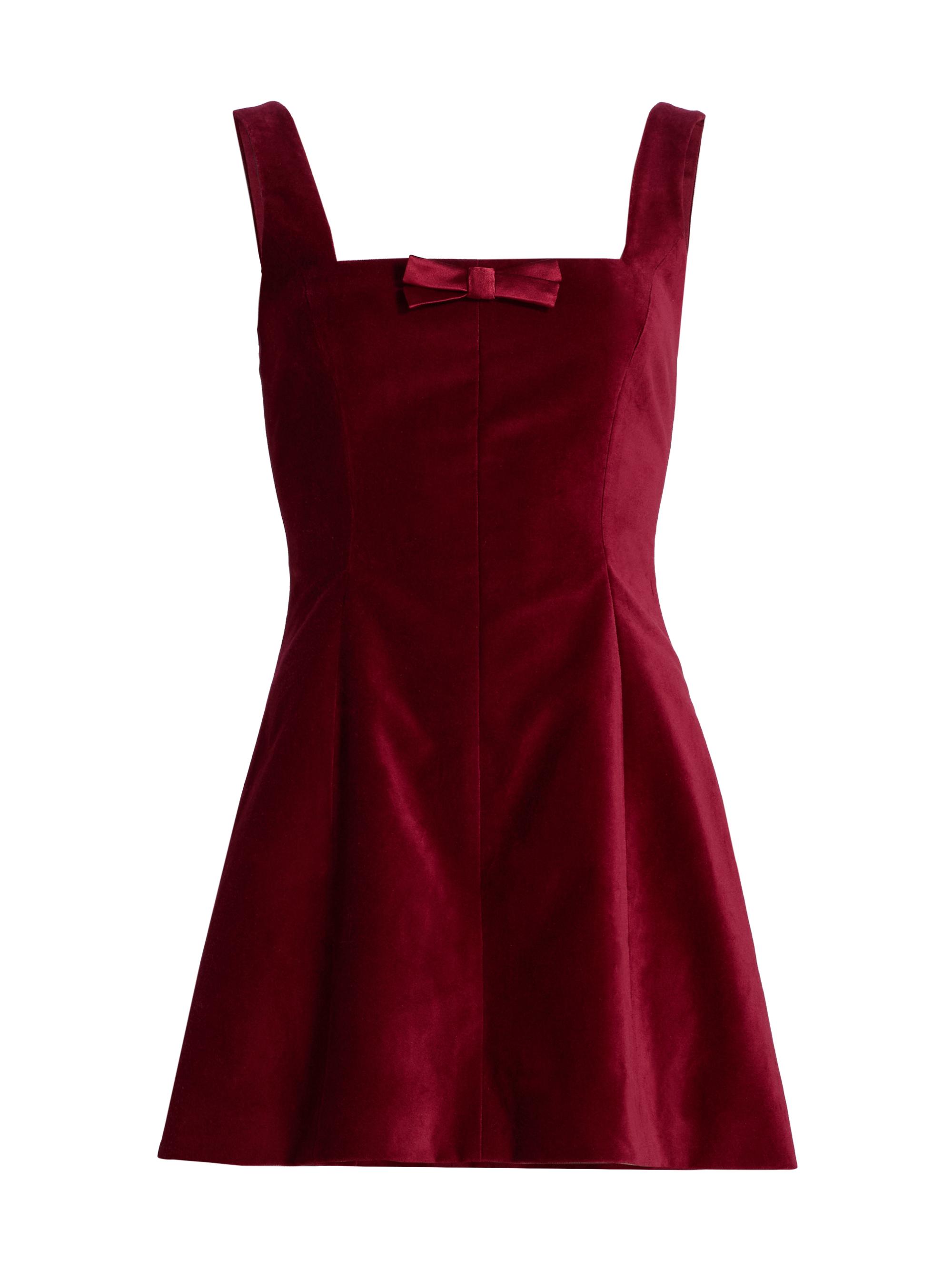Markarian Women's Brooke Velvet Fit & Flare Minidress - Burgandy
