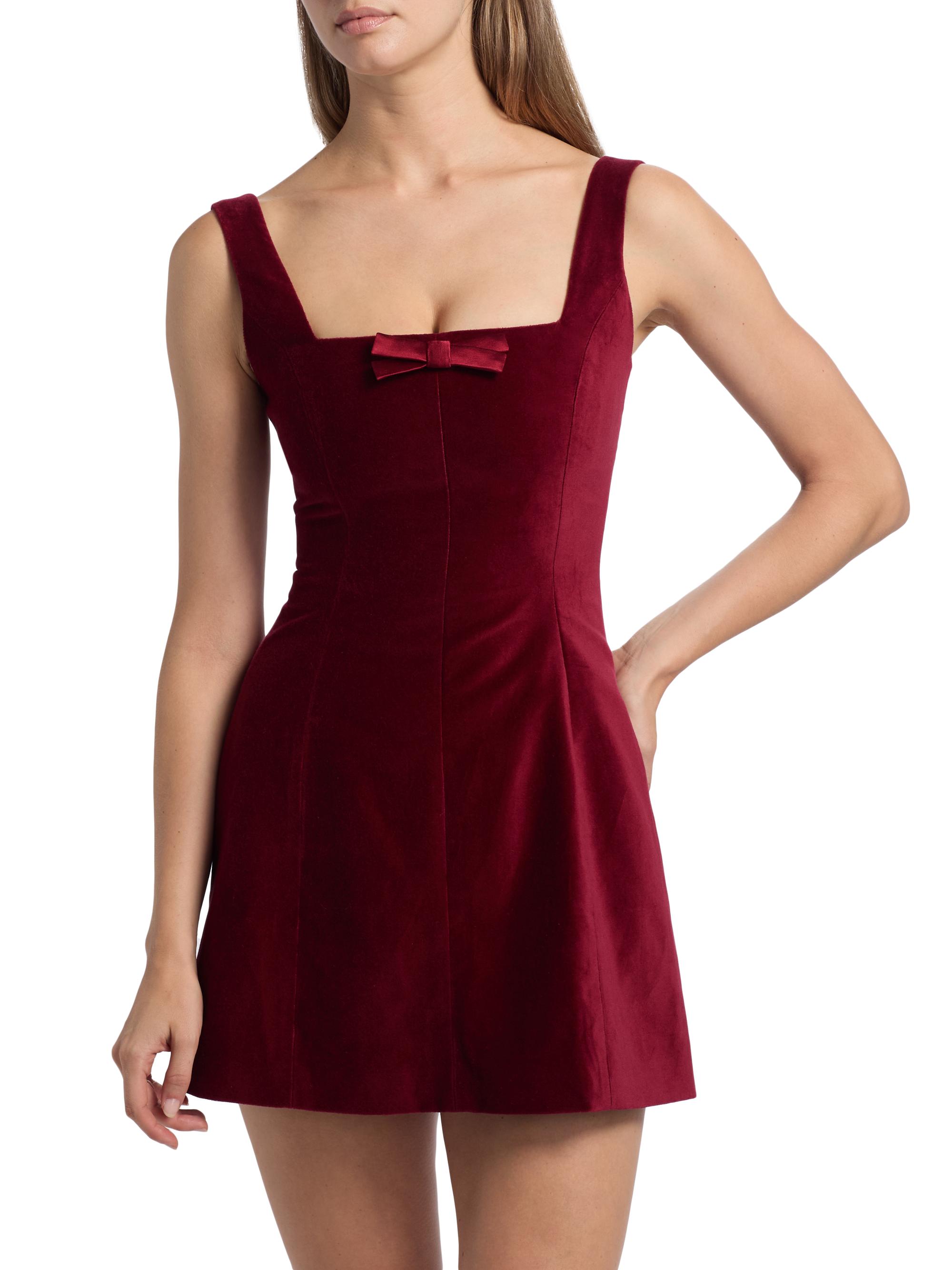 slim fit dress slacks Smak Parlour Black Velvet Moon Cutout Downtown Scene Mini Dress XS/0-2 main image 1