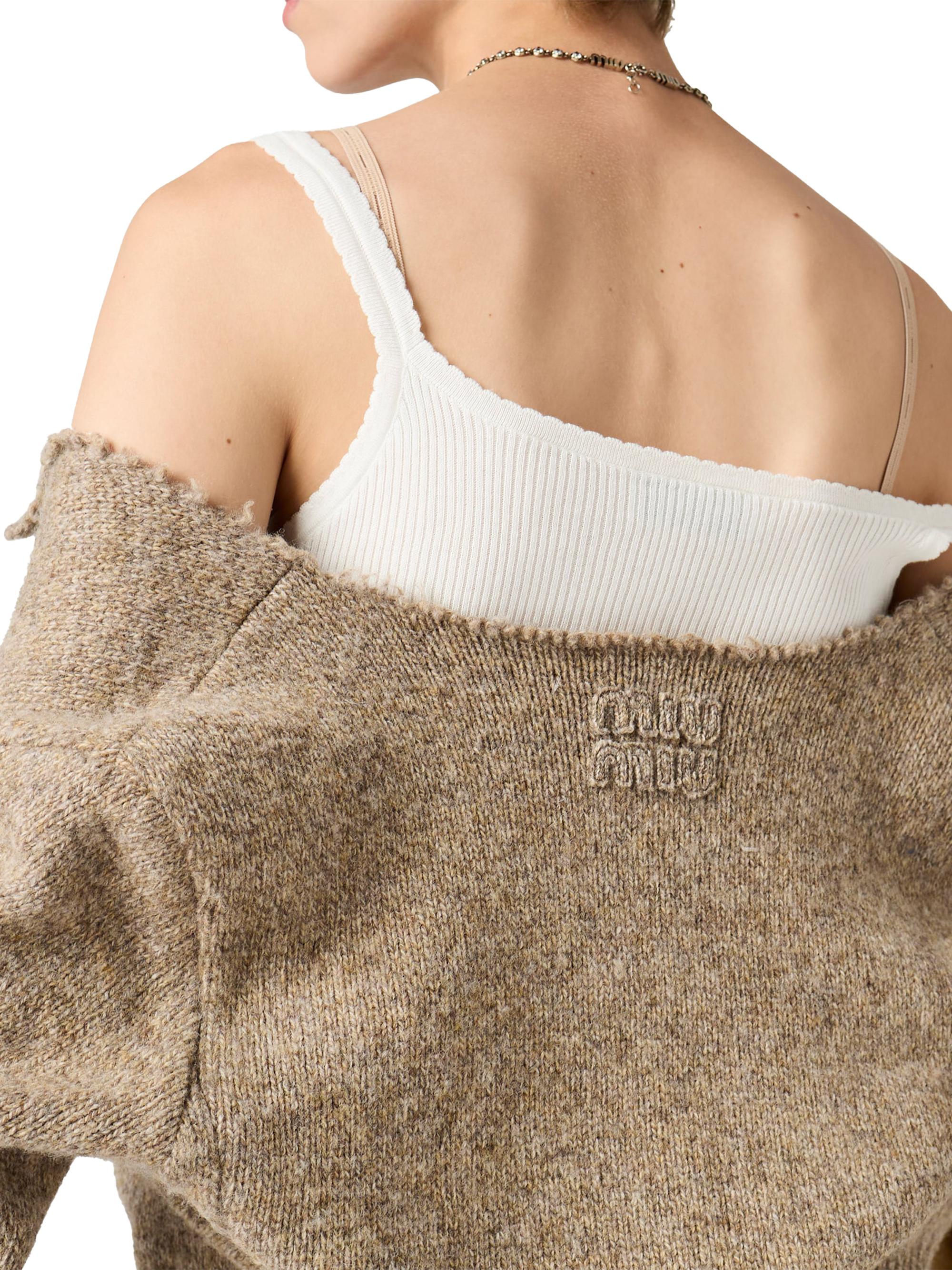 トップス john smedley crew neck cardigan miumiu Miu Miu Wool Cardigan | Saks Fifth Avenue