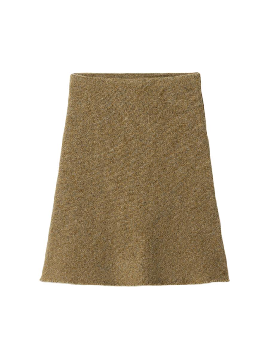 Miu Miu Women's Wool Knit Skirt In Green
