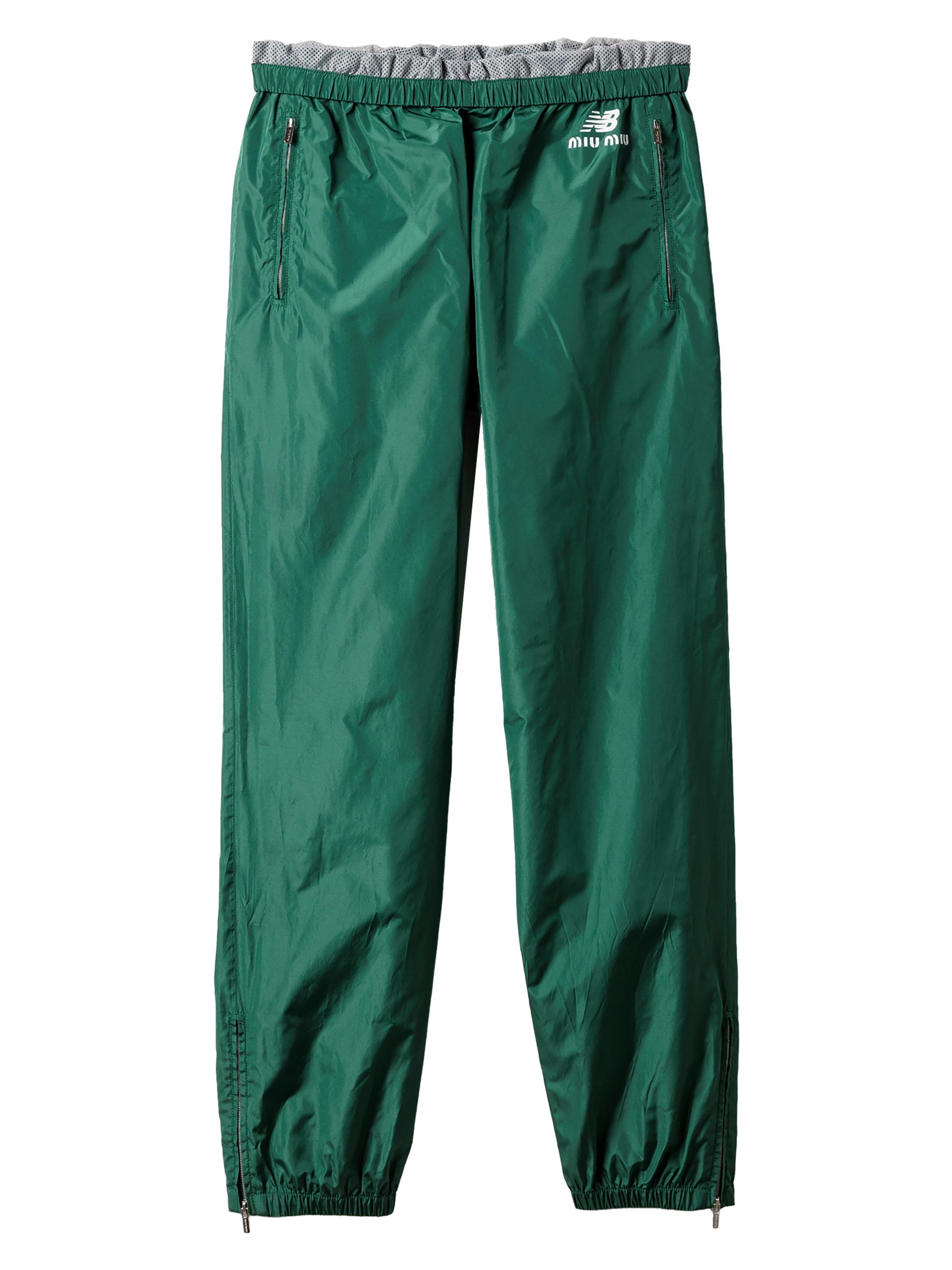 Miu Miu Women's New Balance X  with Coco Gauff Technical Poplin Joggers - Green