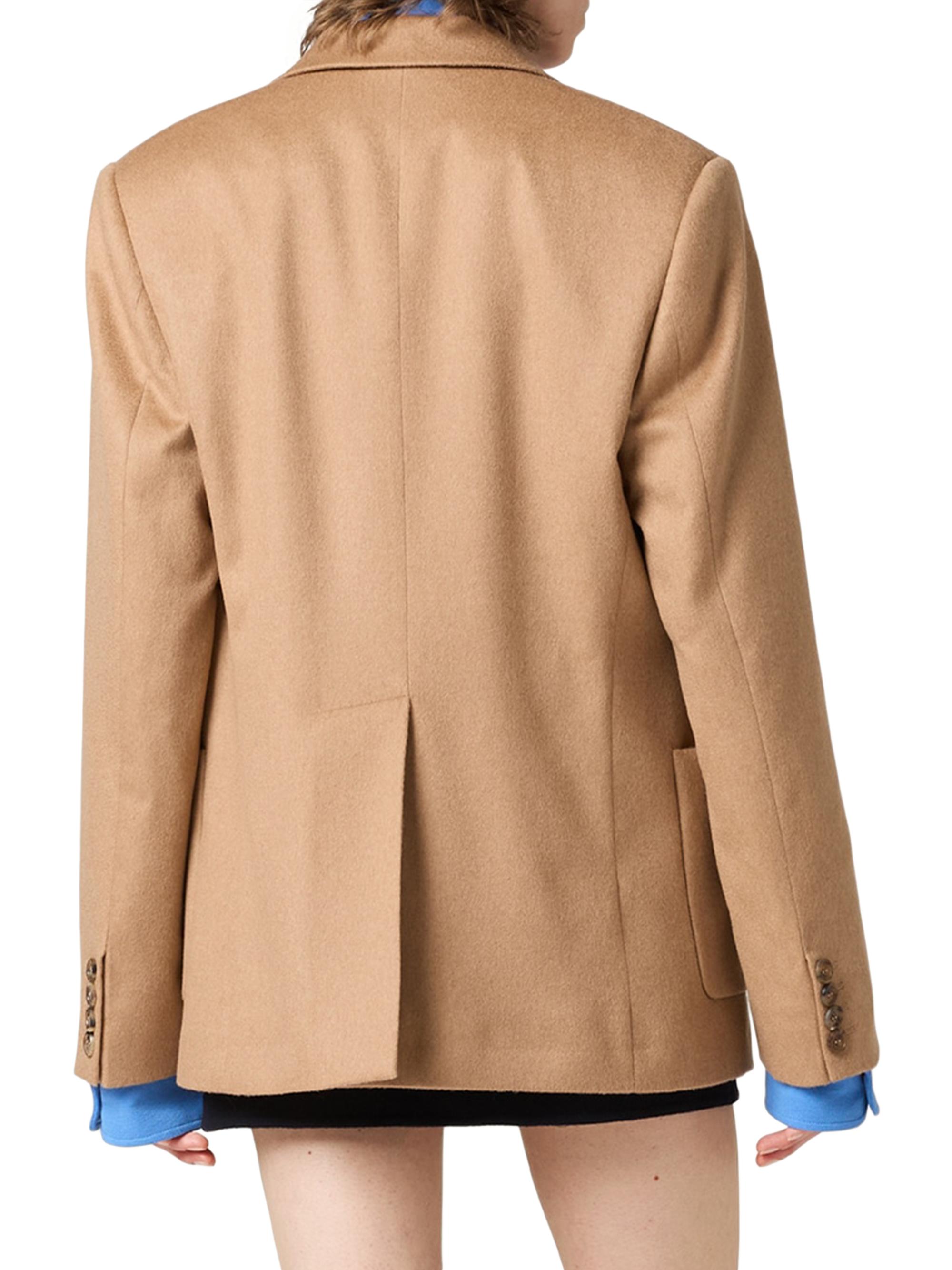 Miu Miu Single-Breasted Camel Hair Jacket | Saks Fifth Avenue
