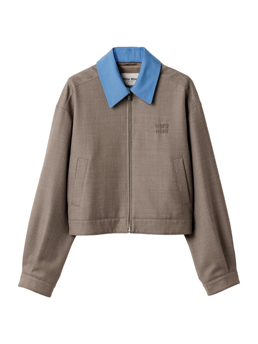 Miu Miu Gabardine Blouson Jacket | Saks Fifth Avenue