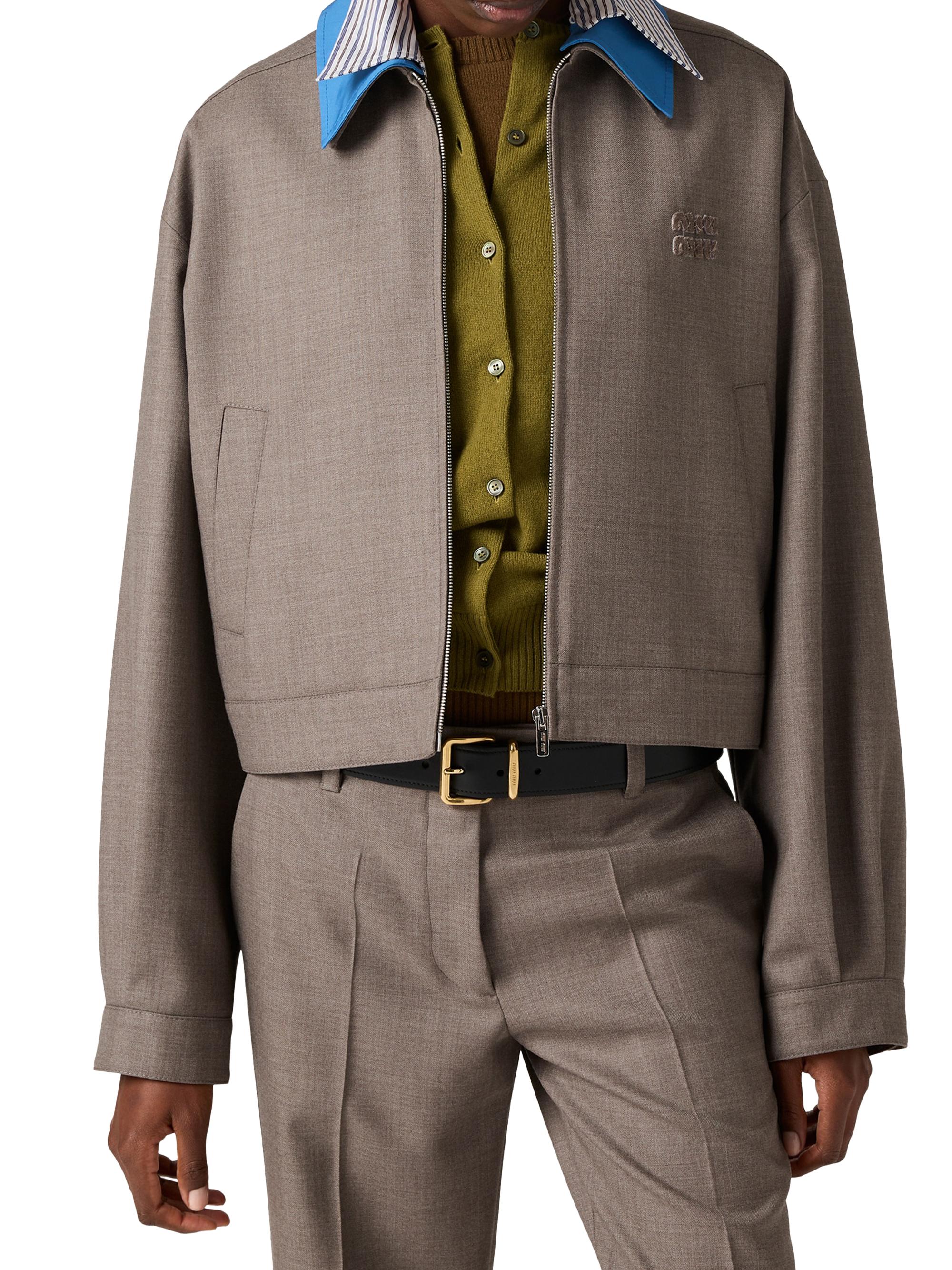 Miu Miu Gabardine Blouson Jacket | Saks Fifth Avenue