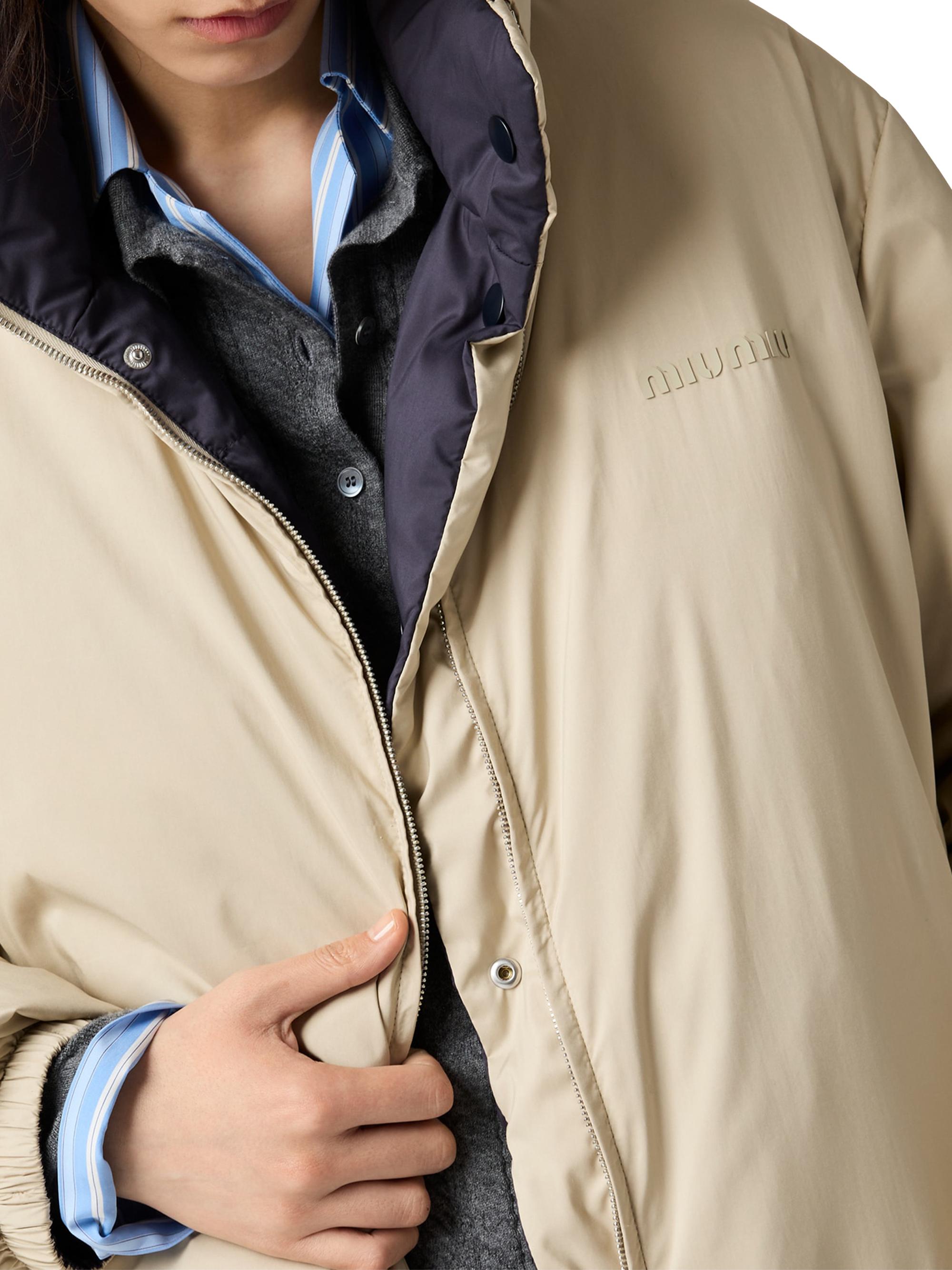 Miu Miu Reversible Technical Pongé Down Jacket | Saks Fifth Avenue