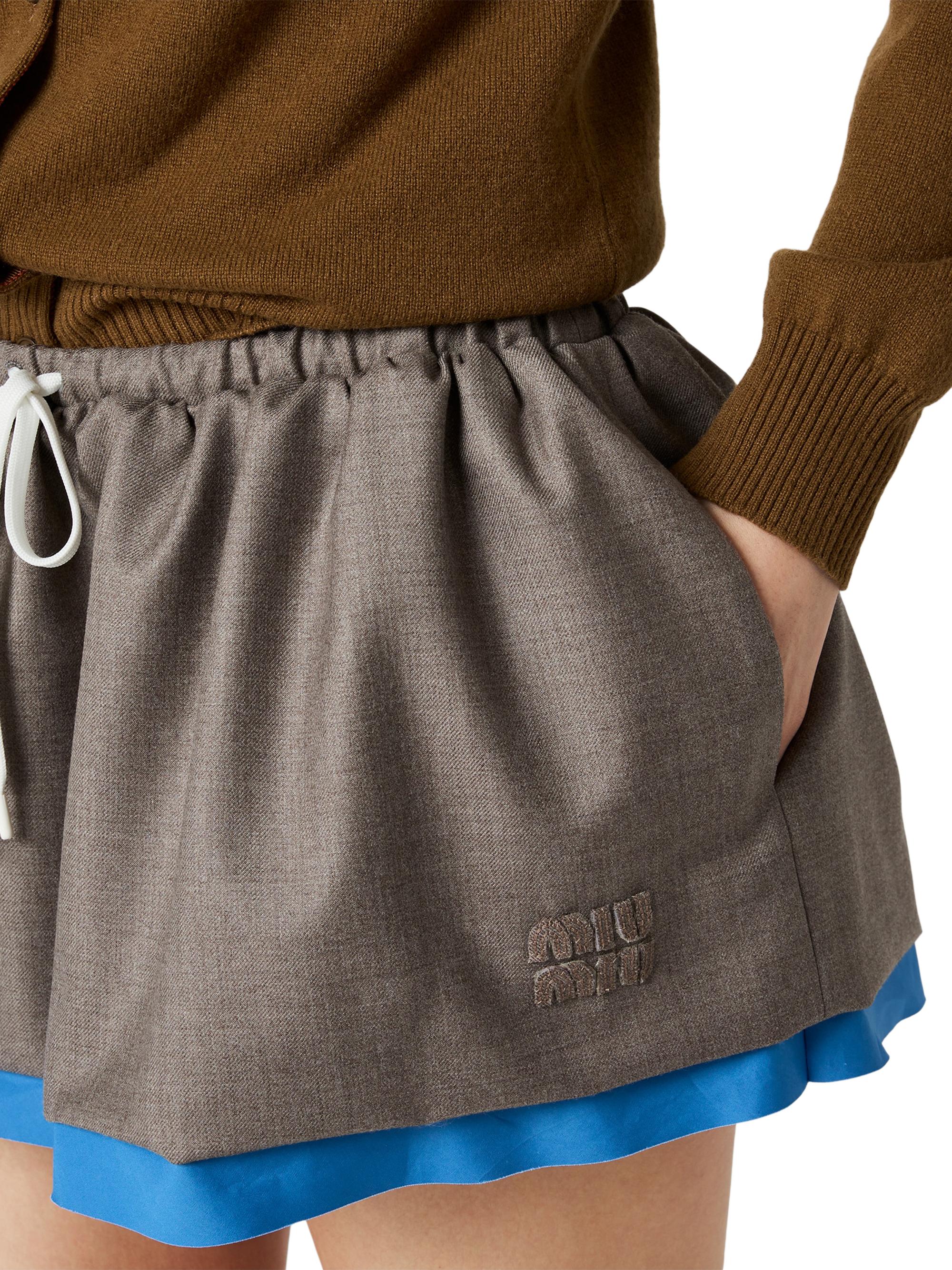 Miu Miu Gabardine Mini-Skirt | Saks Fifth Avenue