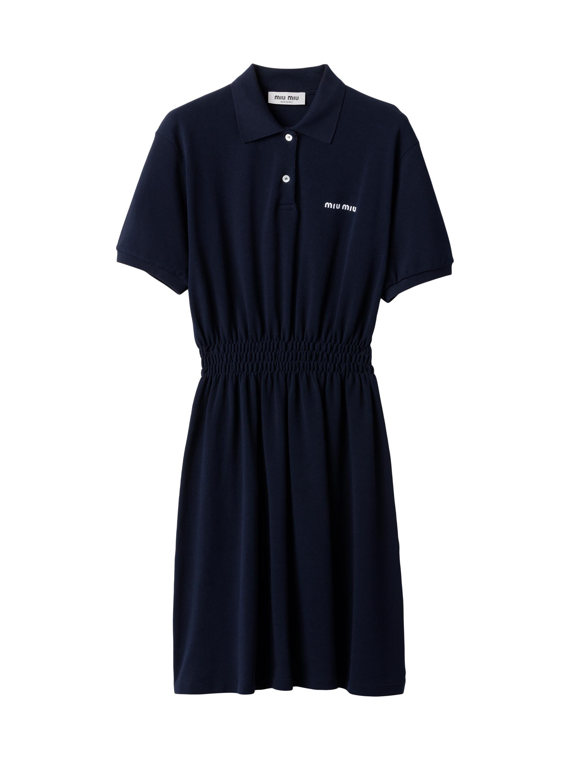 Miu Miu Women's Cotton Piqué Dress - Blue