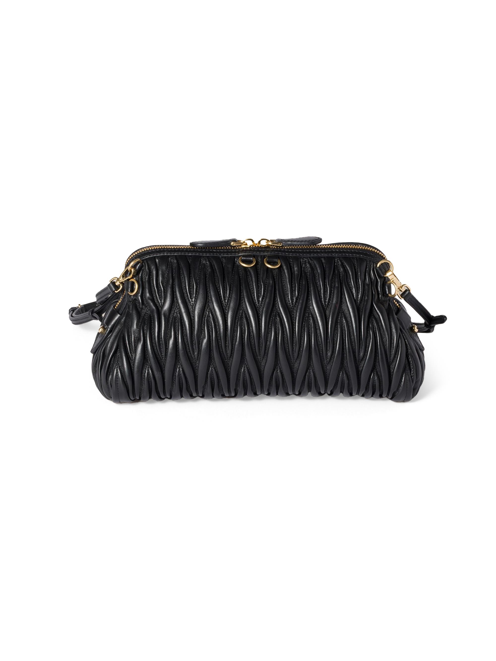 パーティーバッグ サテン 黒 miu miu Miu Avenue Fifth Saks | Pouch Leather Nappa Matelassé Miu バッグ