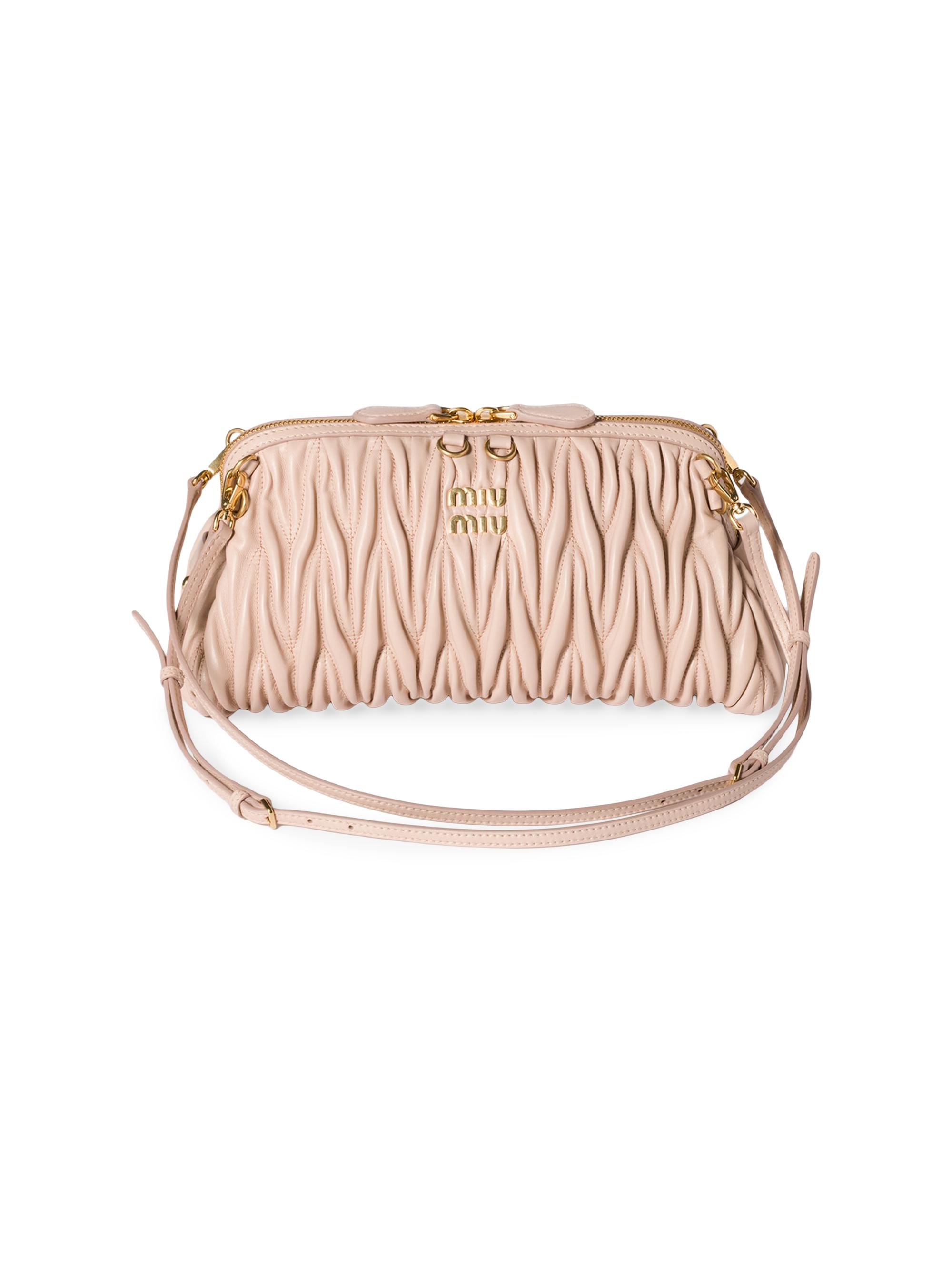 Miu Miu Women's Matelassé Nappa Leather Shoulder Bag - Pink