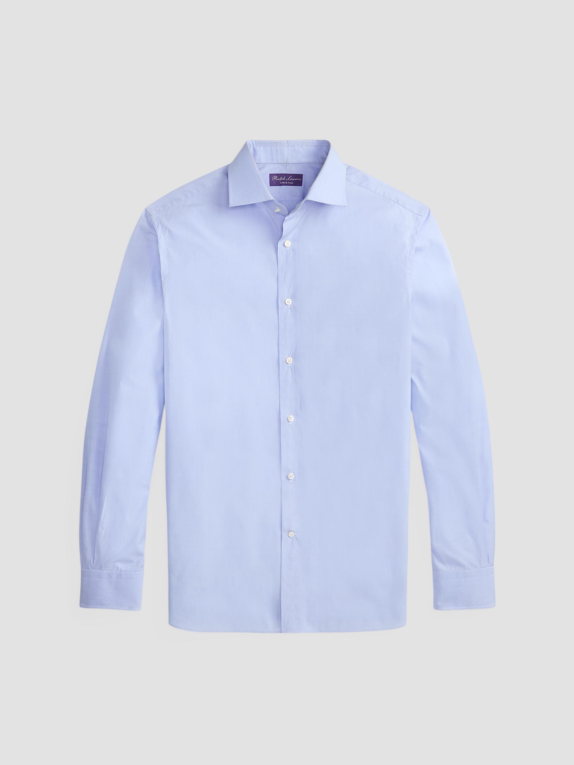 Ralph Lauren Men's End-on-End Cotton Shirt - Medium Blue | Thumbnail 6
