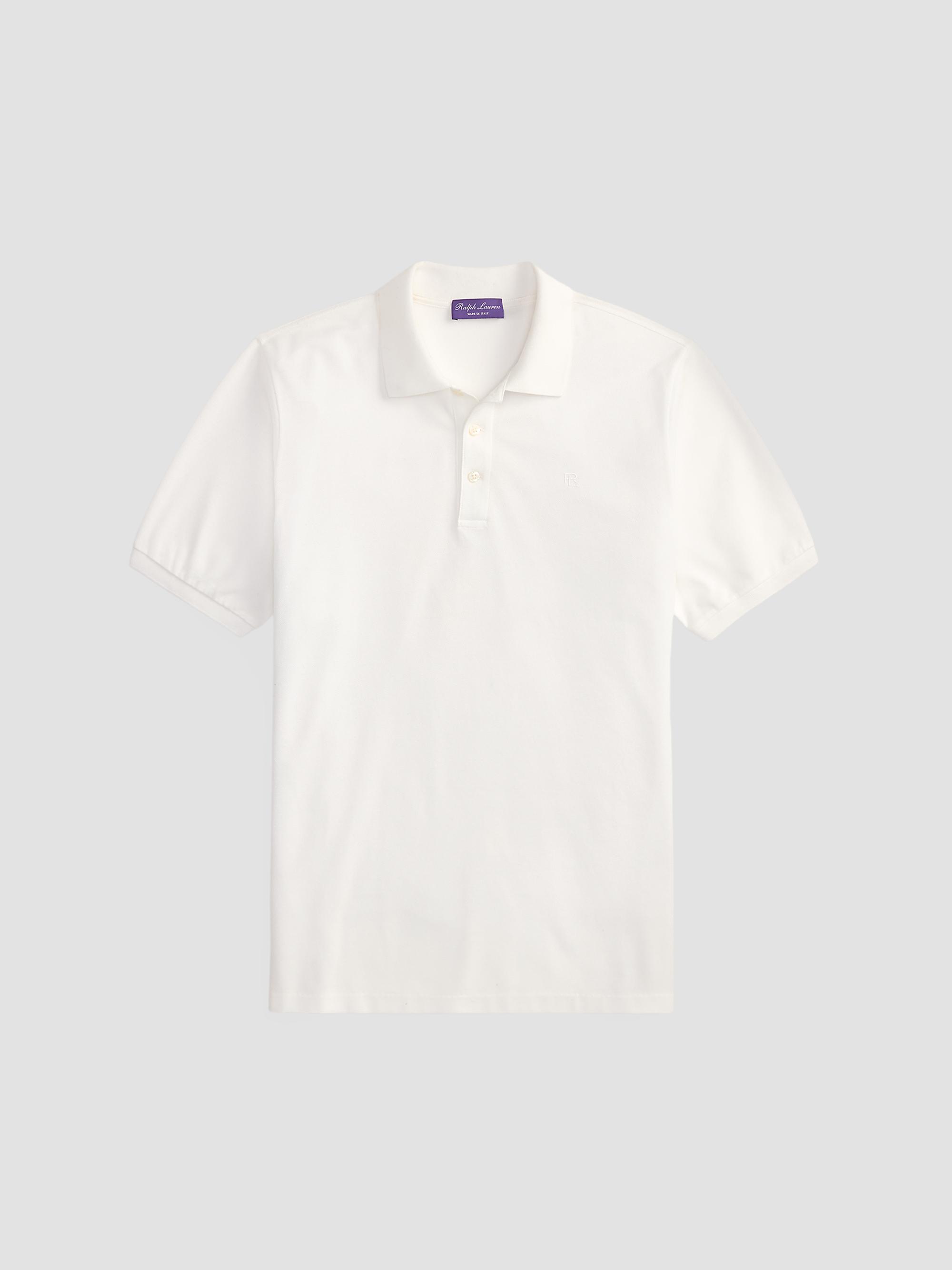 Ralph Lauren Purple Label Men's RL Cotton Piqué Polo Shirt - Classic White | Thumbnail 6