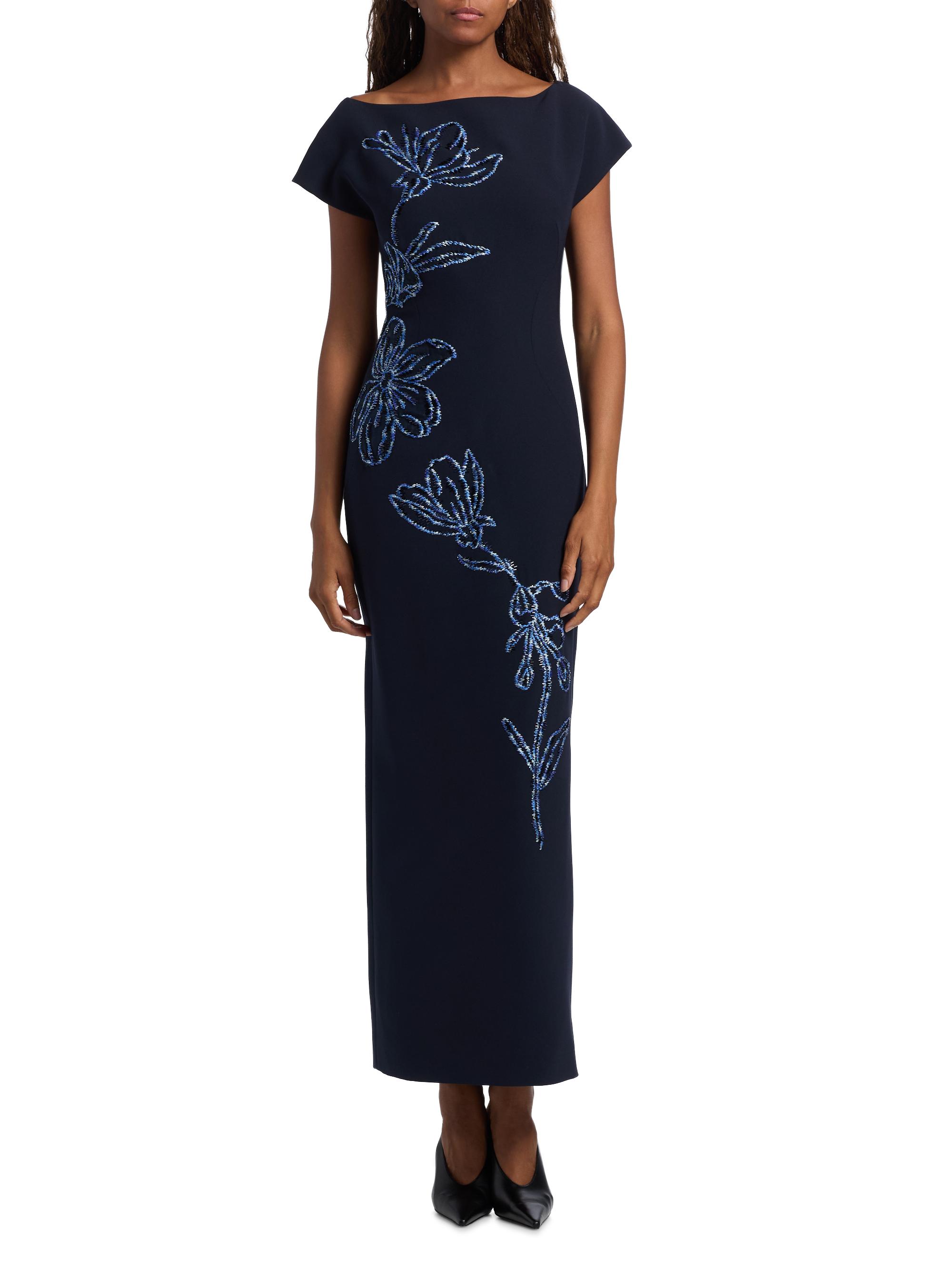 green emerald velvet dress Lily Embroidered Maxi Dress Olive / XL main image 1