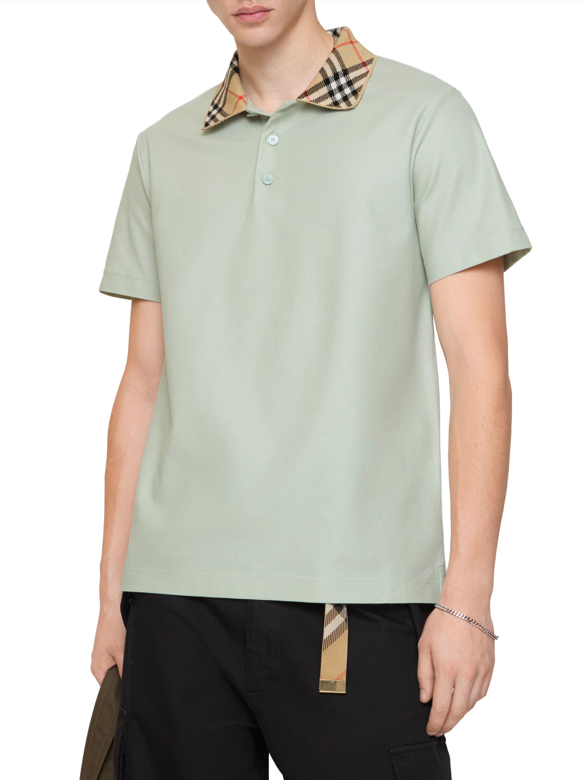 Evan Check-Collar Polo Shirt
