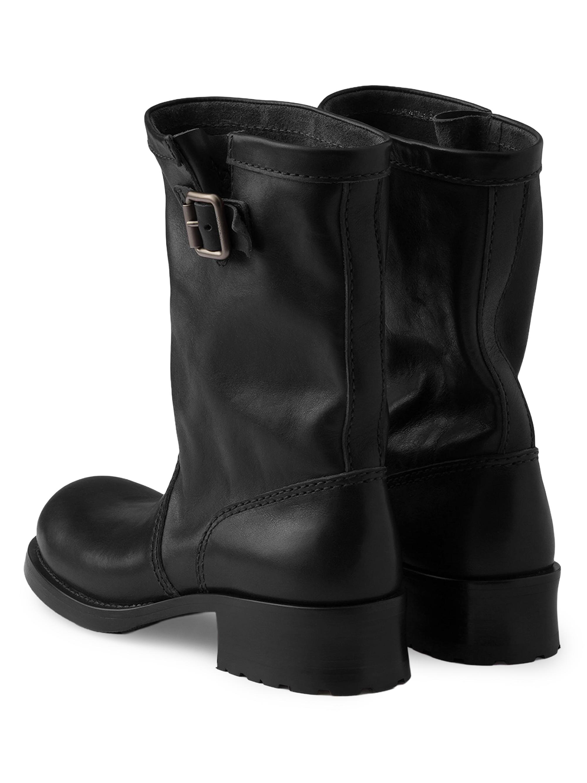 Prada Leather Mid-Calf Boots | Saks Fifth Avenue
